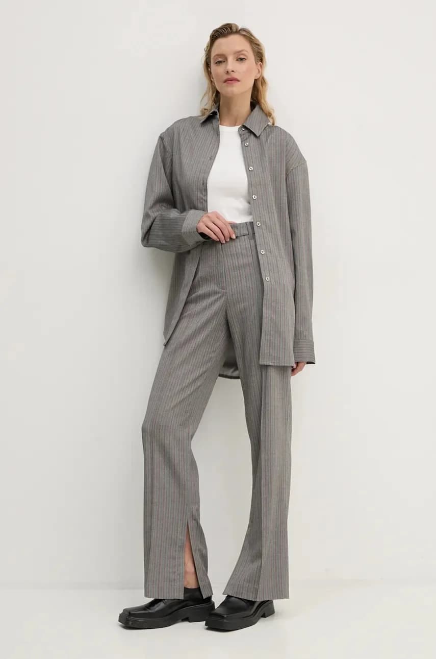 Узкие брюки с узором «елочка» - фото 2