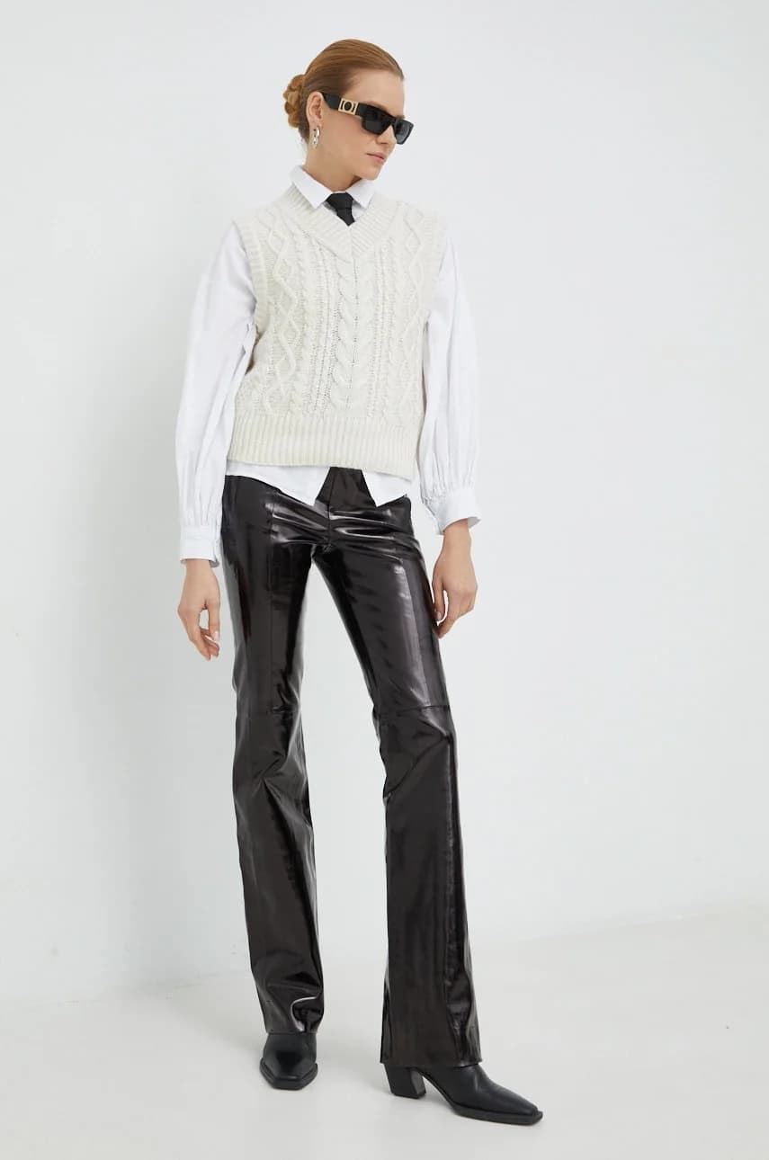 кожаные брюки Гоча - фото 2