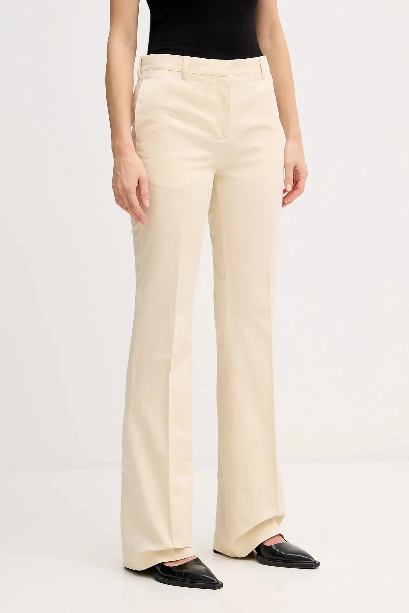 Брюки из смесового льна