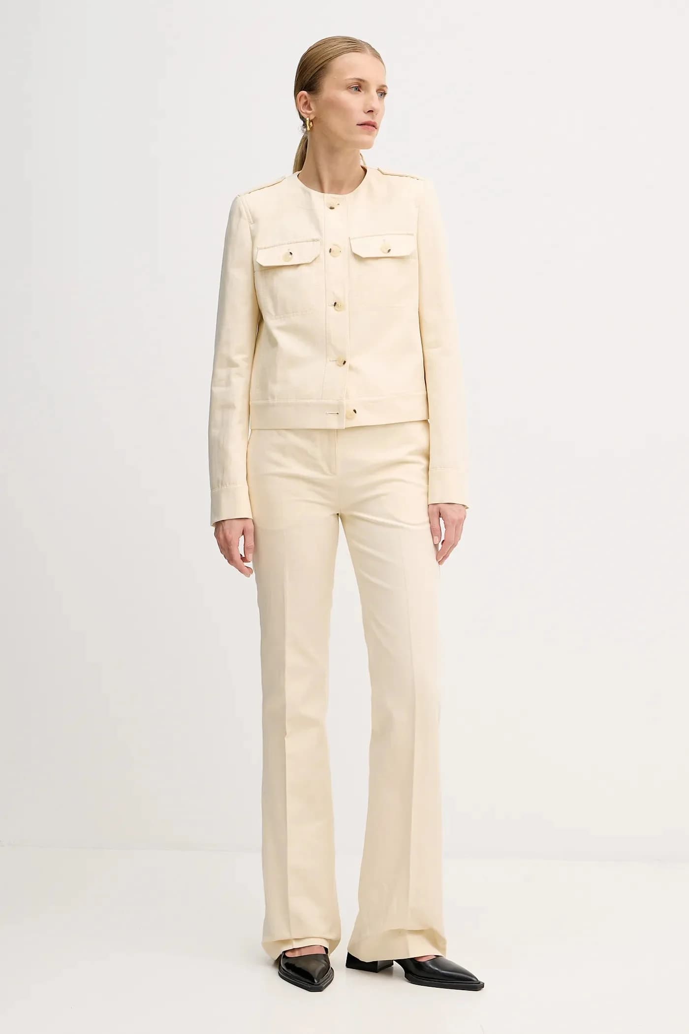 Брюки из смесового льна - фото 2