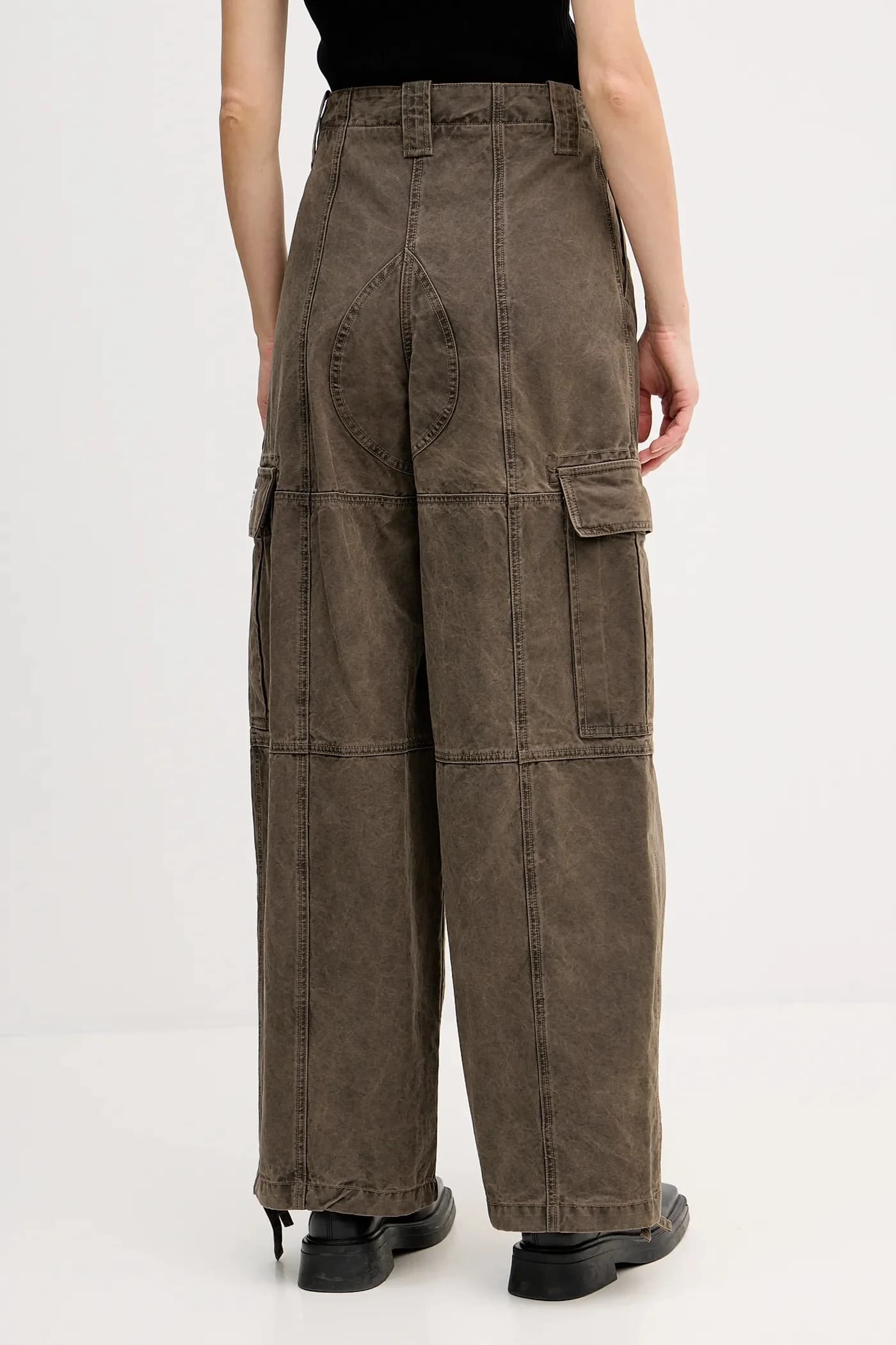 Брюки-карго из окрашенной парусины - фото 3