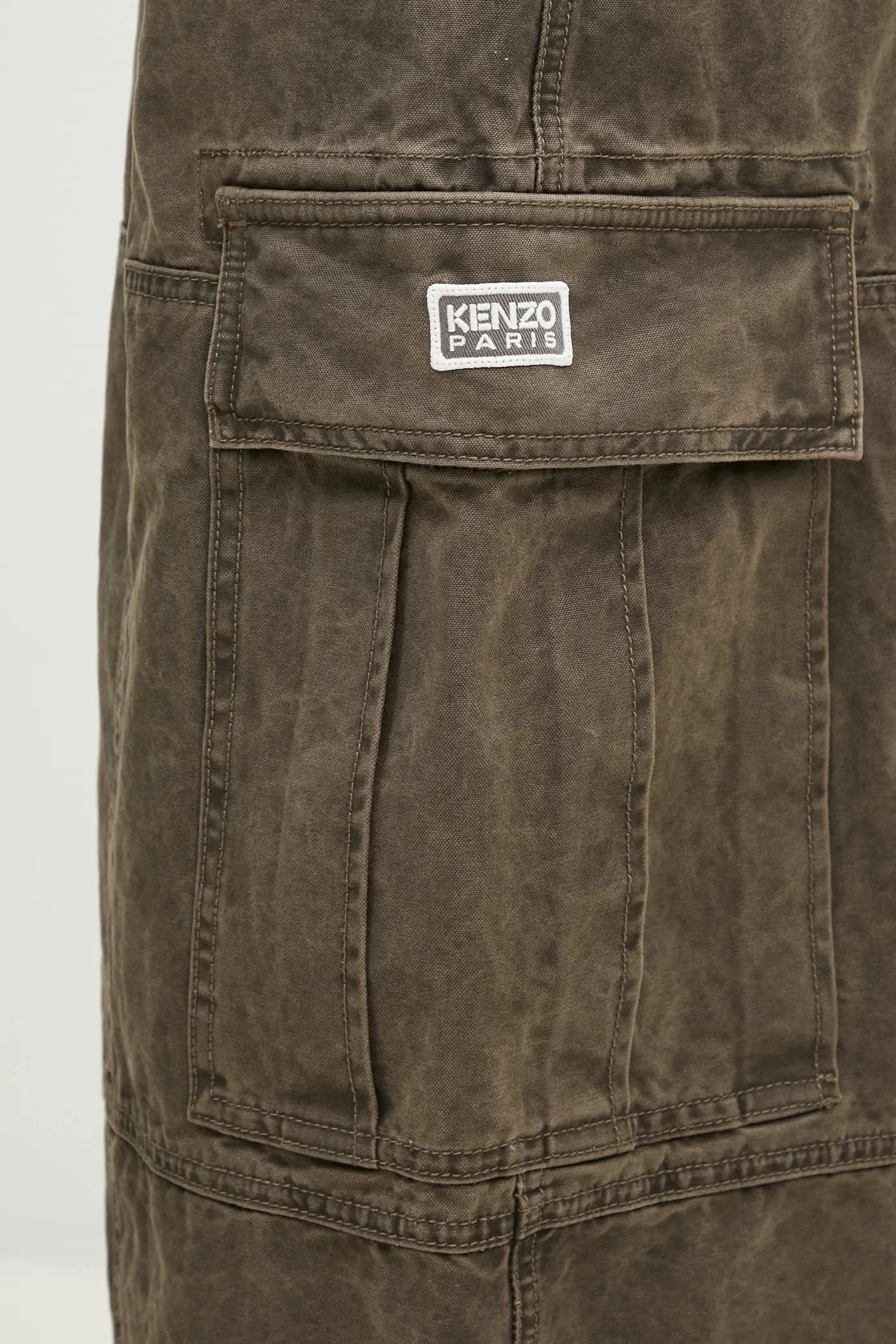 Брюки-карго из окрашенной парусины - фото 4