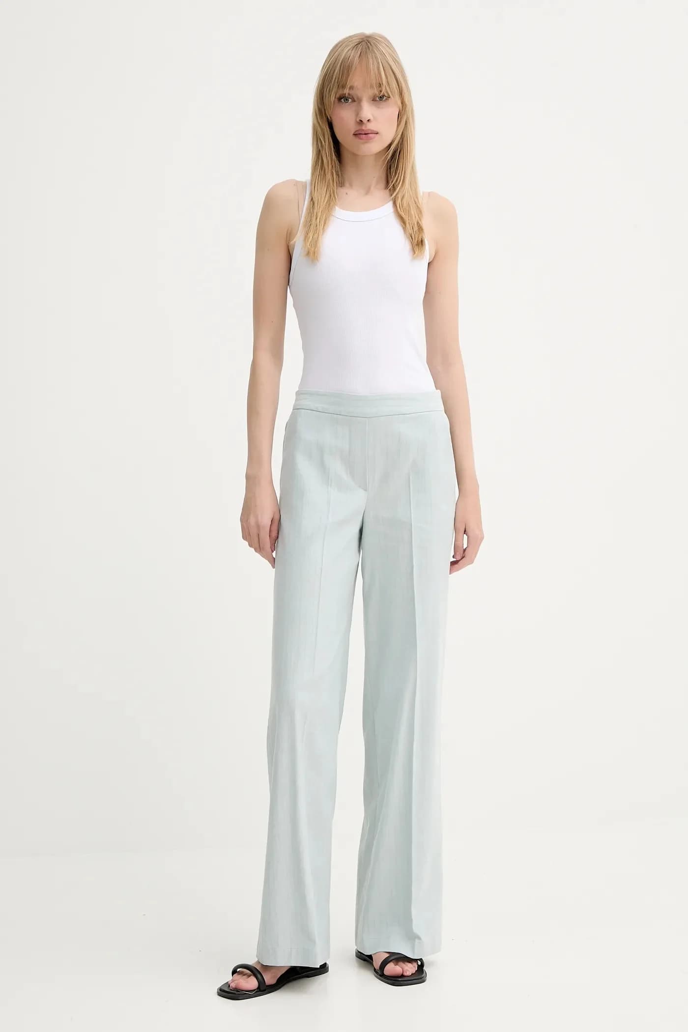 Брюки из смесового льна - фото 2