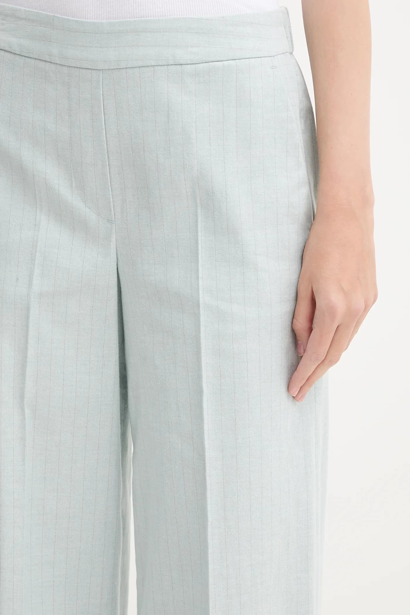 Брюки из смесового льна - фото 4