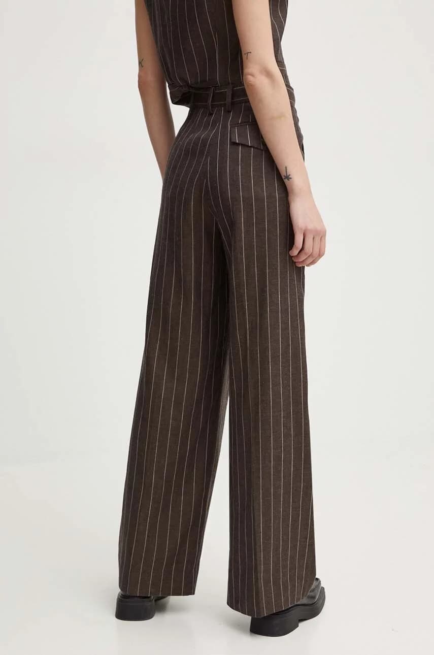 Льняные брюки Enzo - Casual Linen Stripe - фото 3