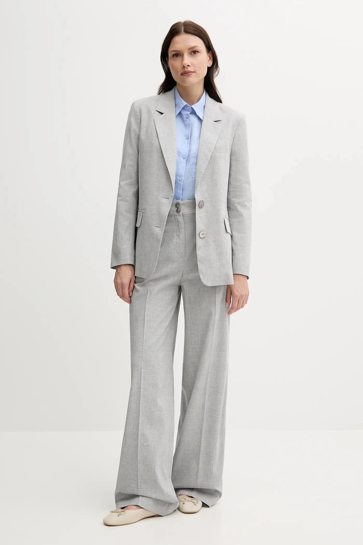 Брюки из смесового льна - фото 2