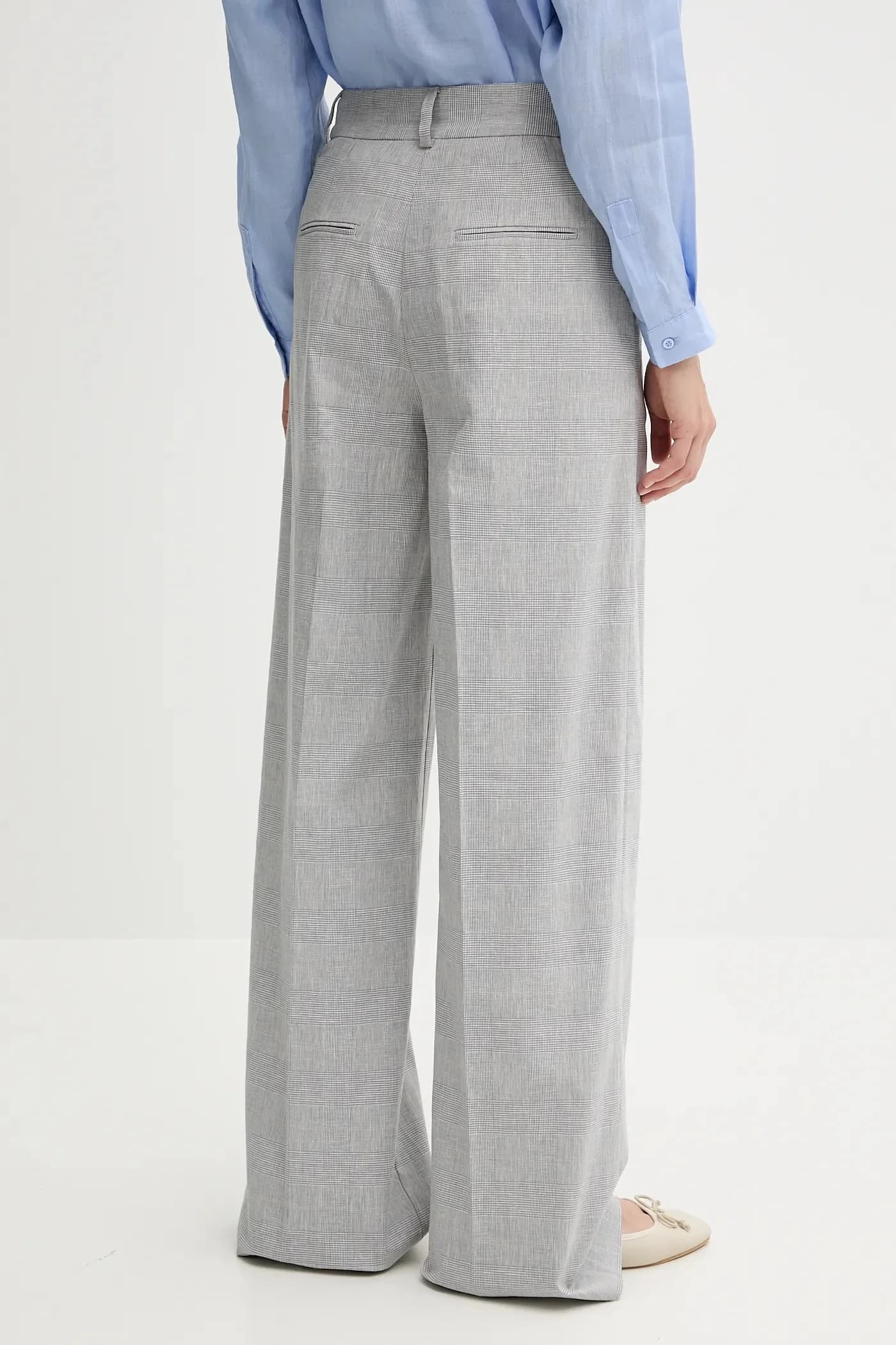 Брюки из смесового льна - фото 3