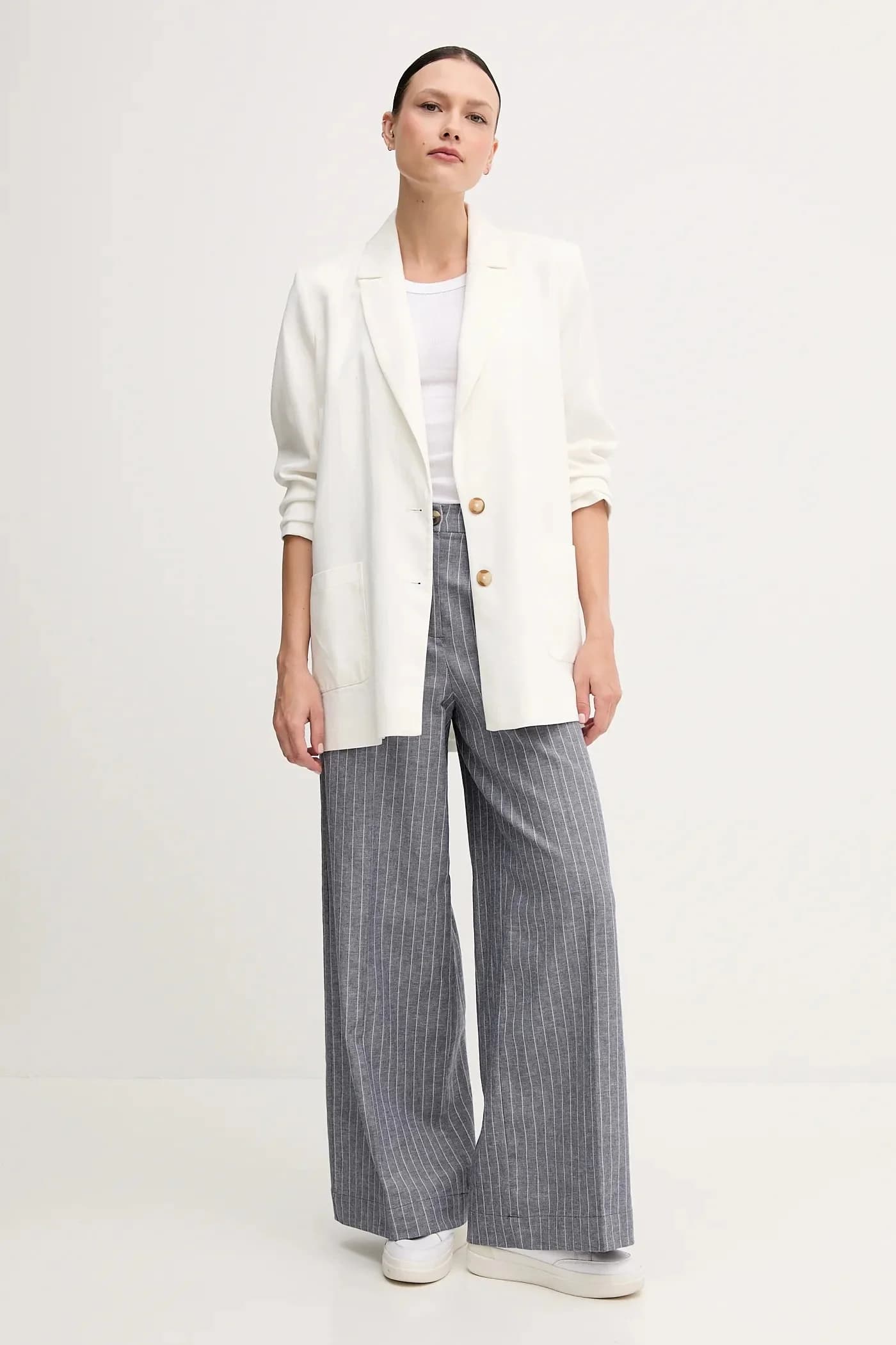 Брюки из смесового льна - фото 2