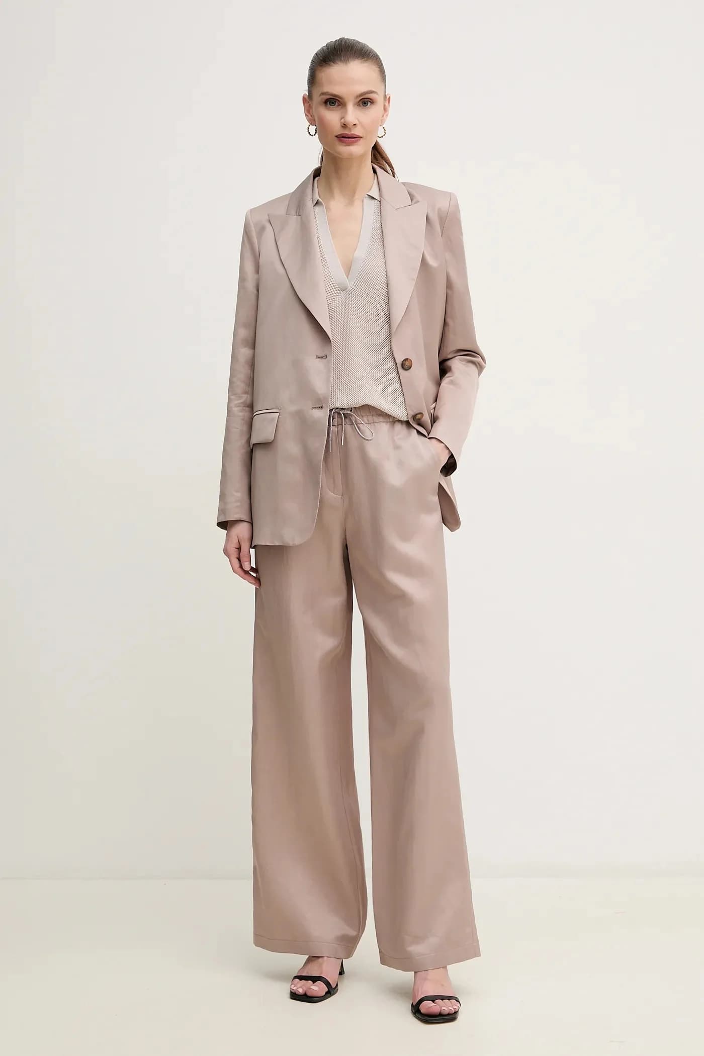 Брюки из смесового льна - фото 2