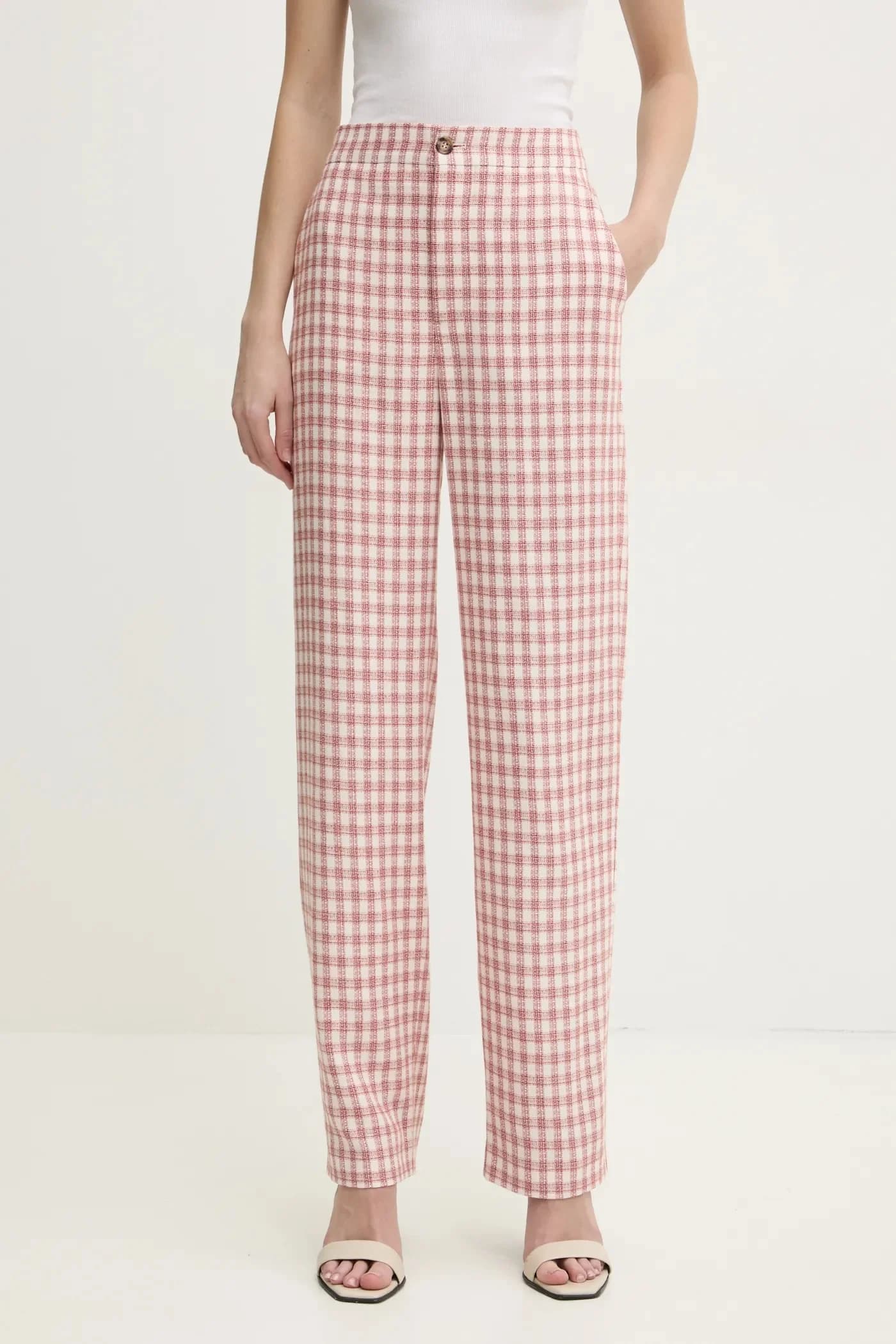 Брюки из смесового льна