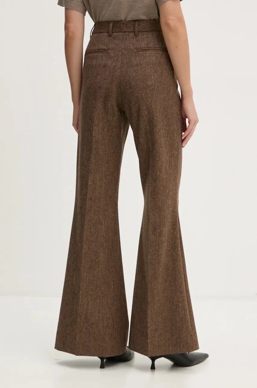 Брюки-клеш с узором «елочка» - фото 3