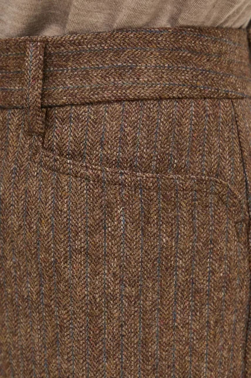 Брюки-клеш с узором «елочка» - фото 4