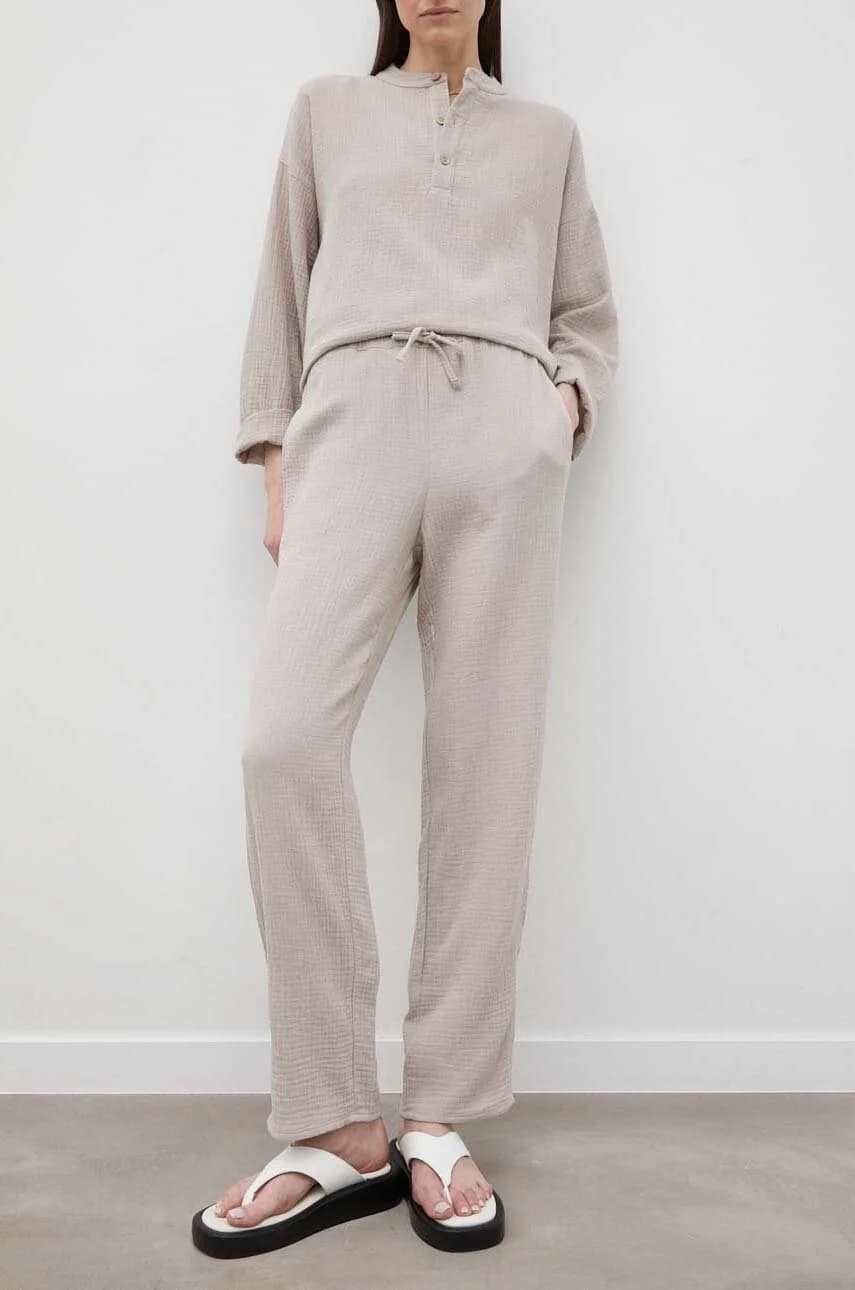 хлопковые брюки с эффектом «резюме»