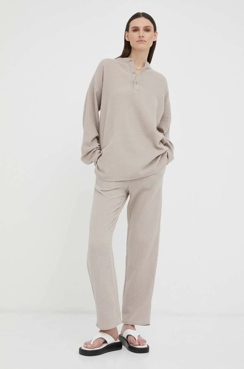 хлопковые брюки с эффектом «резюме» - фото 2