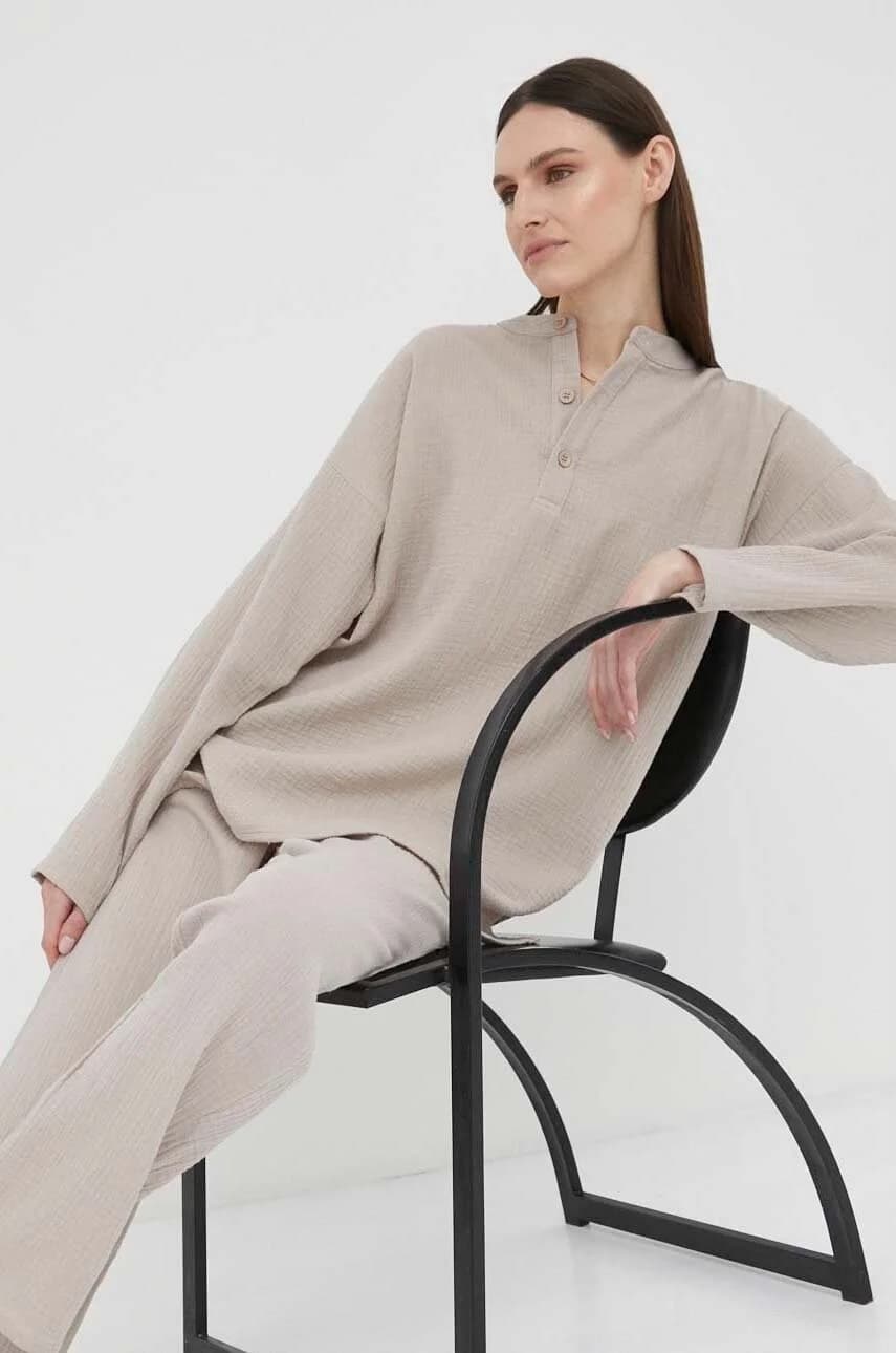 хлопковые брюки с эффектом «резюме» - фото 4