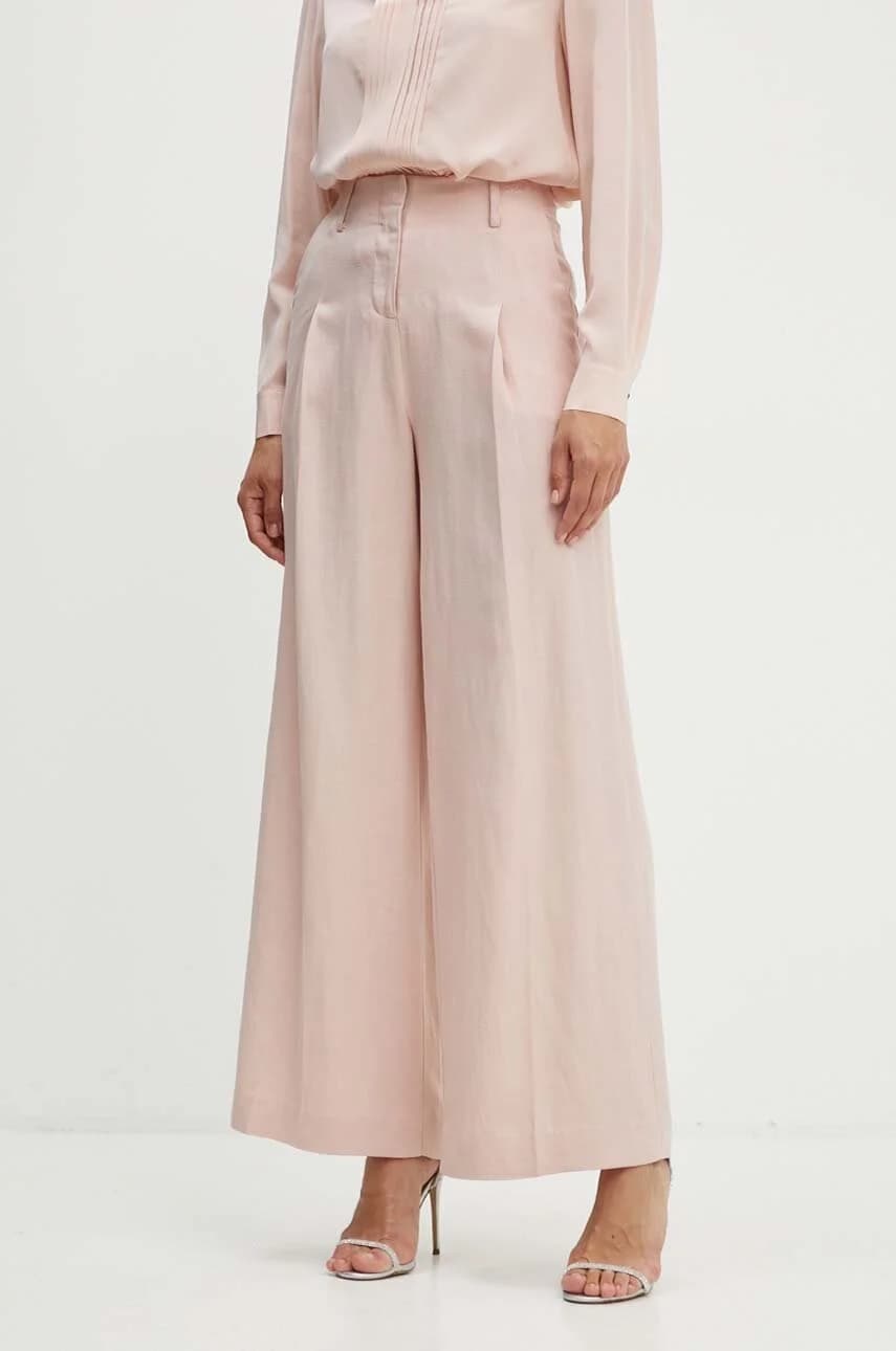 Брюки из смесового льна