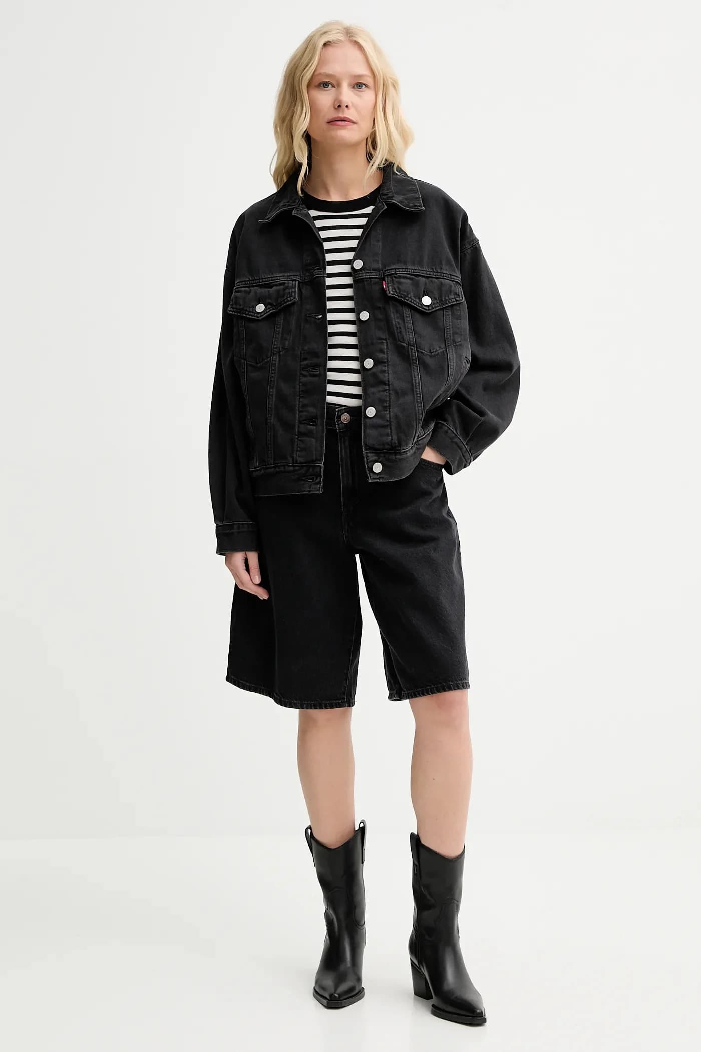 джинсовые шорты BAGGY DAD - фото 2