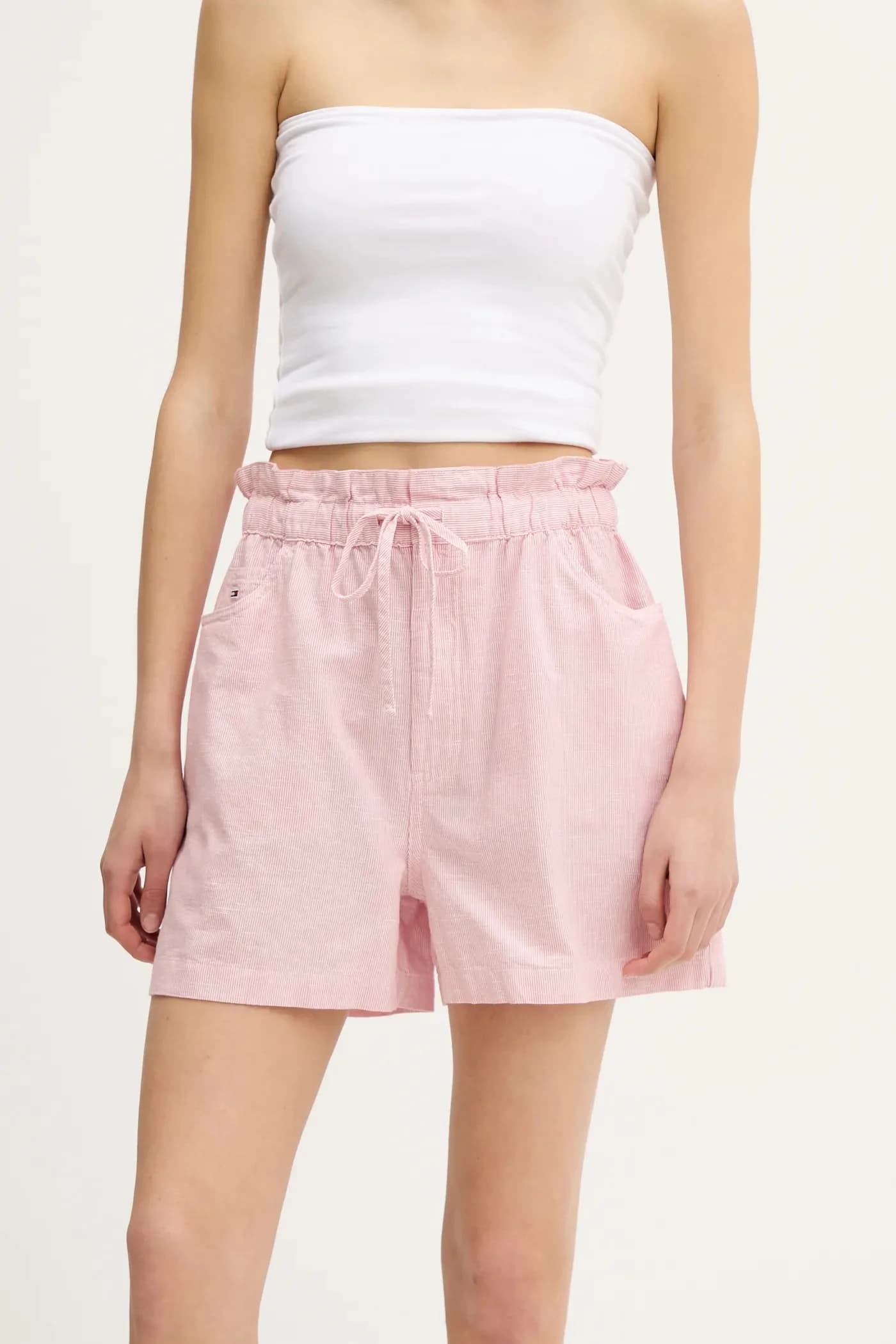 Шорты из смесового льна