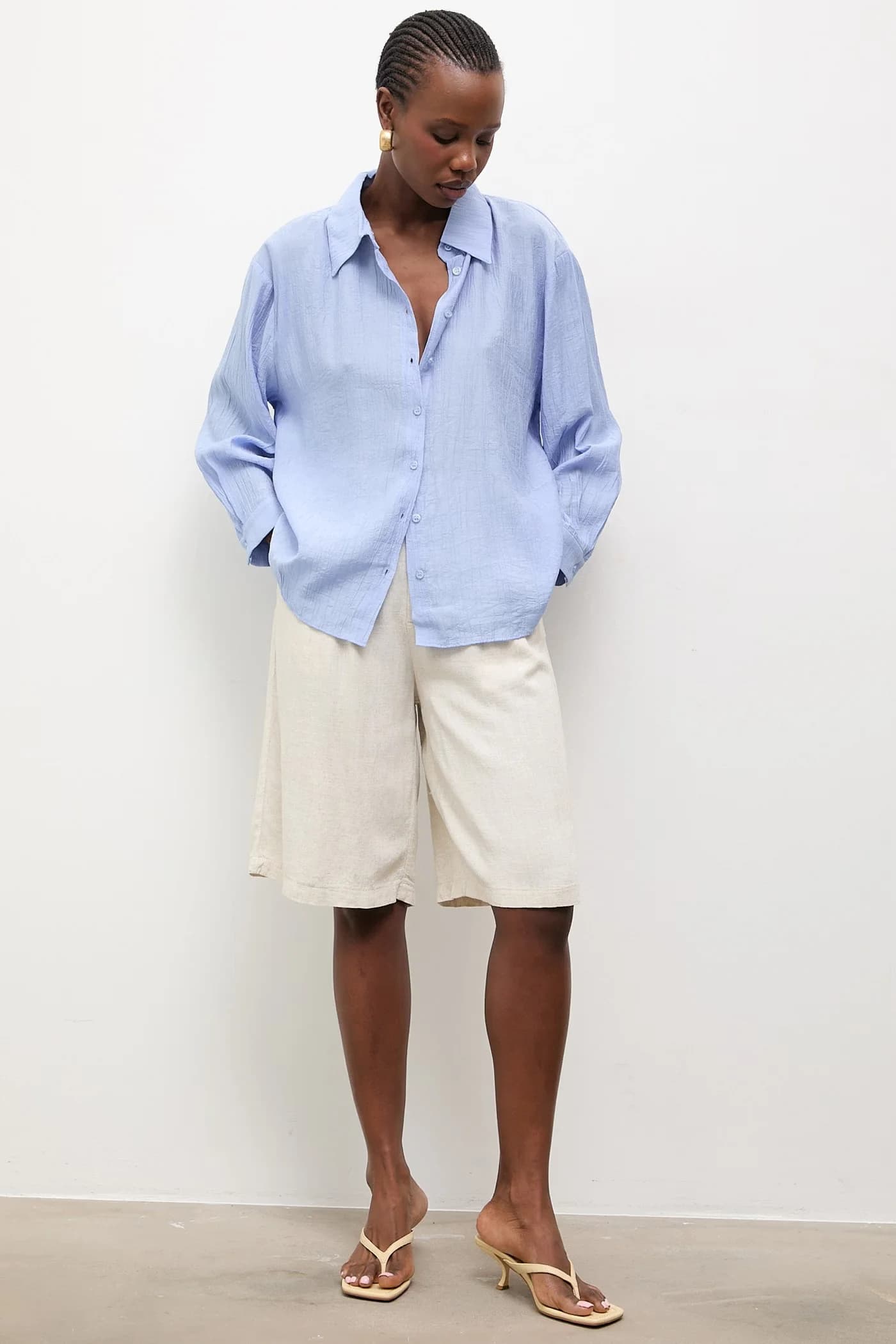 Льняные шорты - фото 2