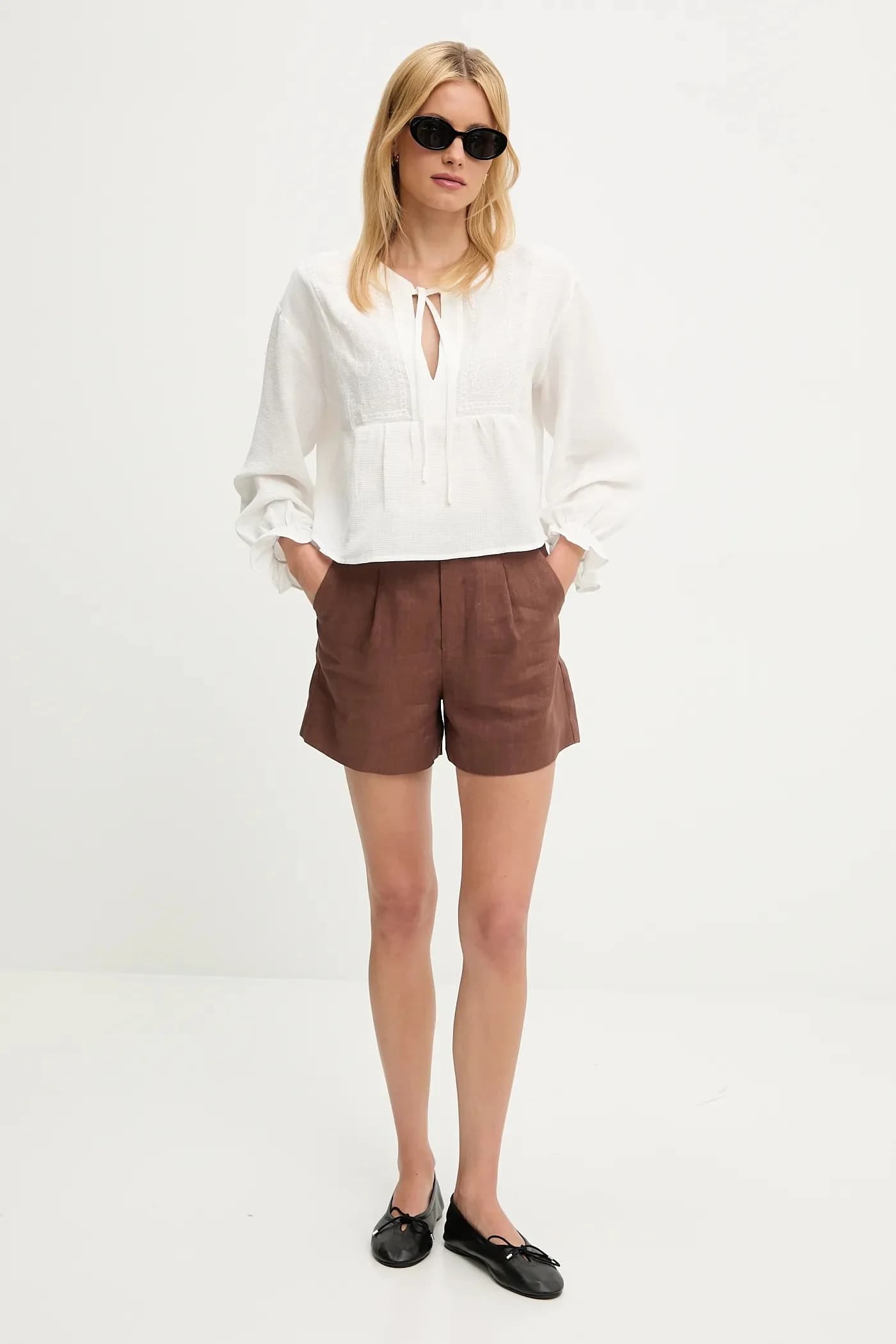 Льняные шорты - фото 2