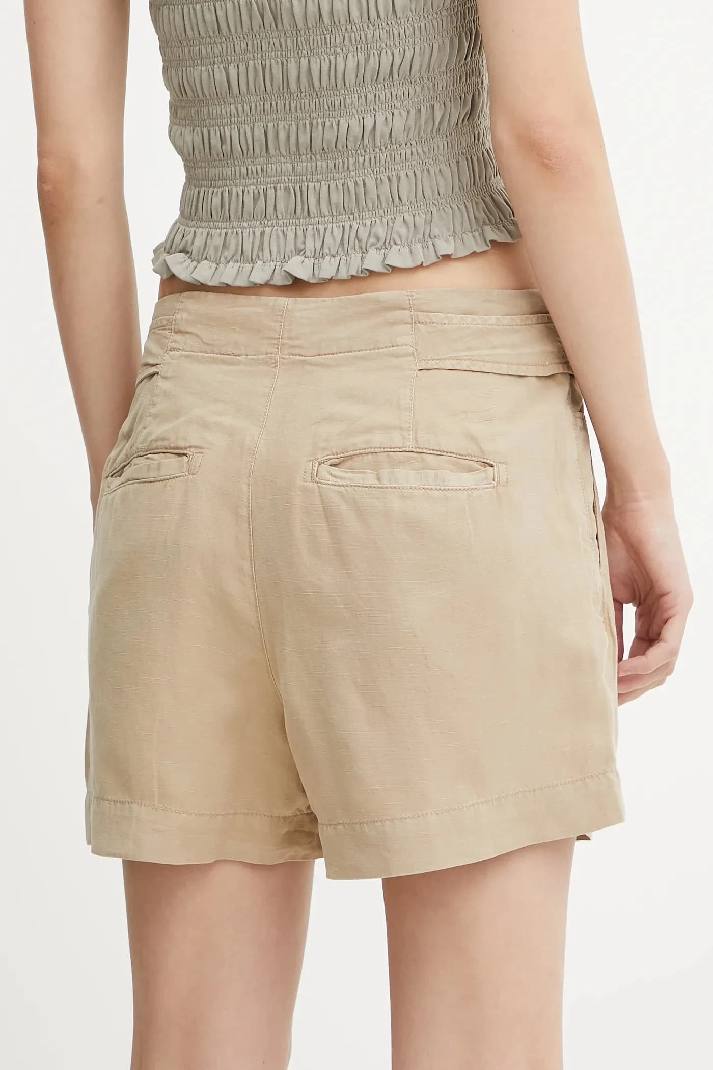 SHAYE шорты из смесового льна - фото 3