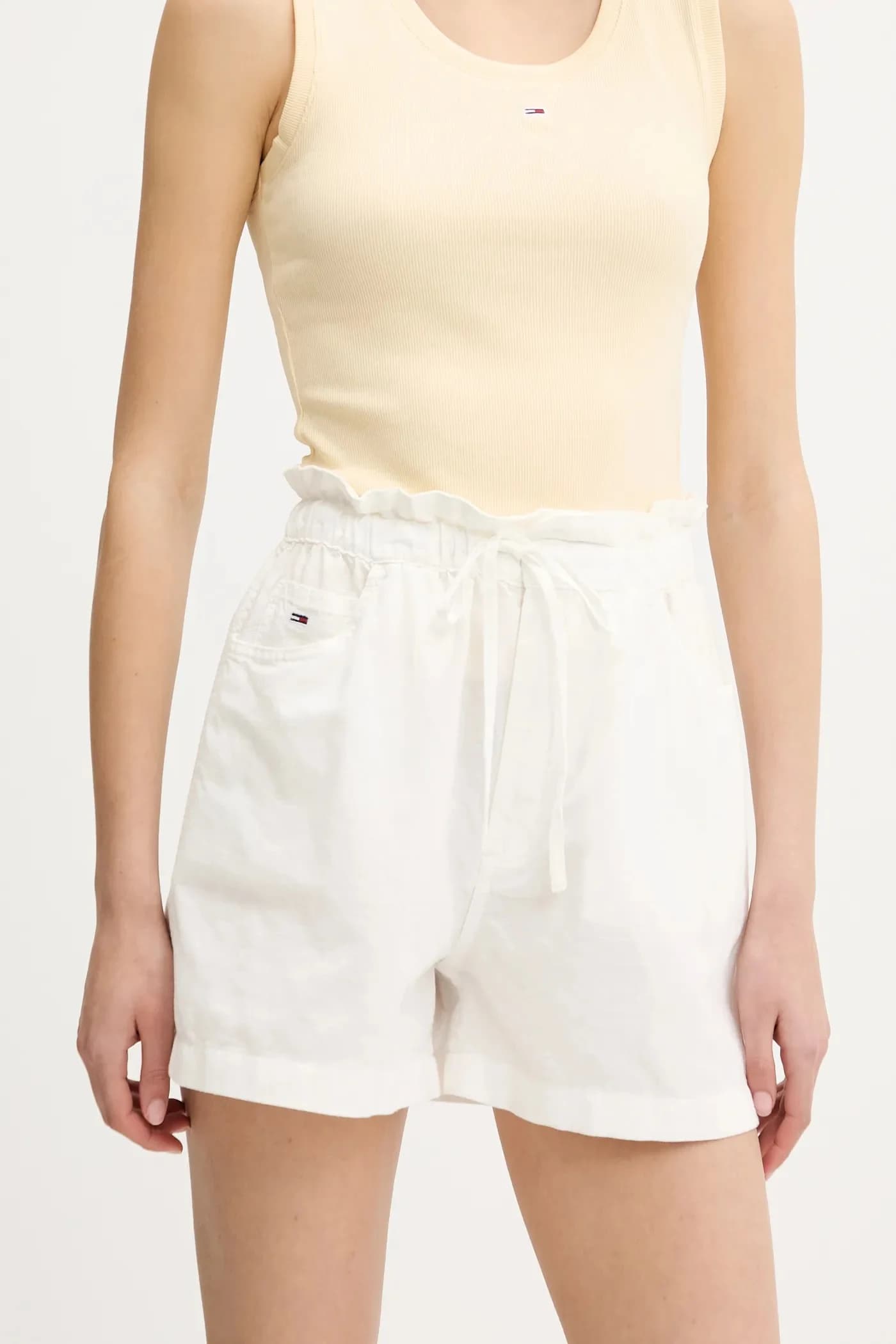 Шорты из смесового льна