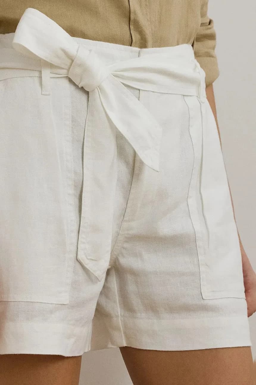 Льняные шорты - фото 4