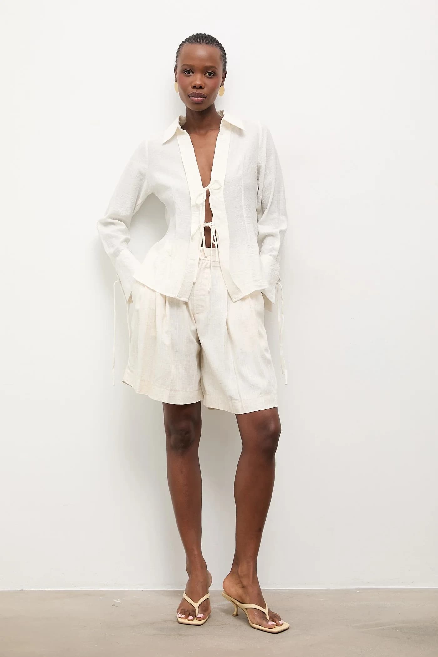 Льняные шорты - фото 2