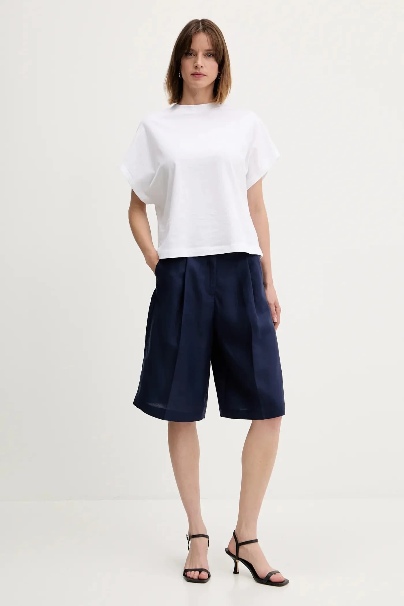 Шорты из смесового льна - фото 2