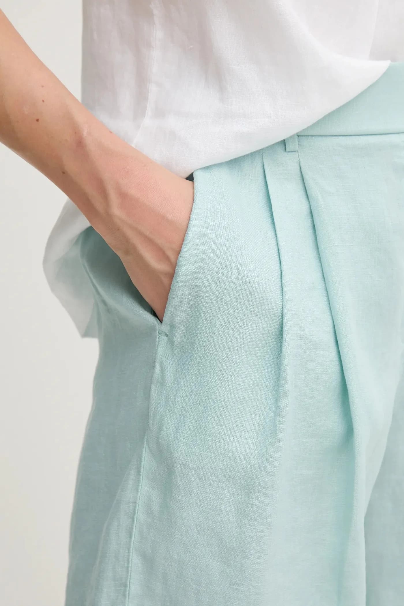 Льняные шорты - фото 4