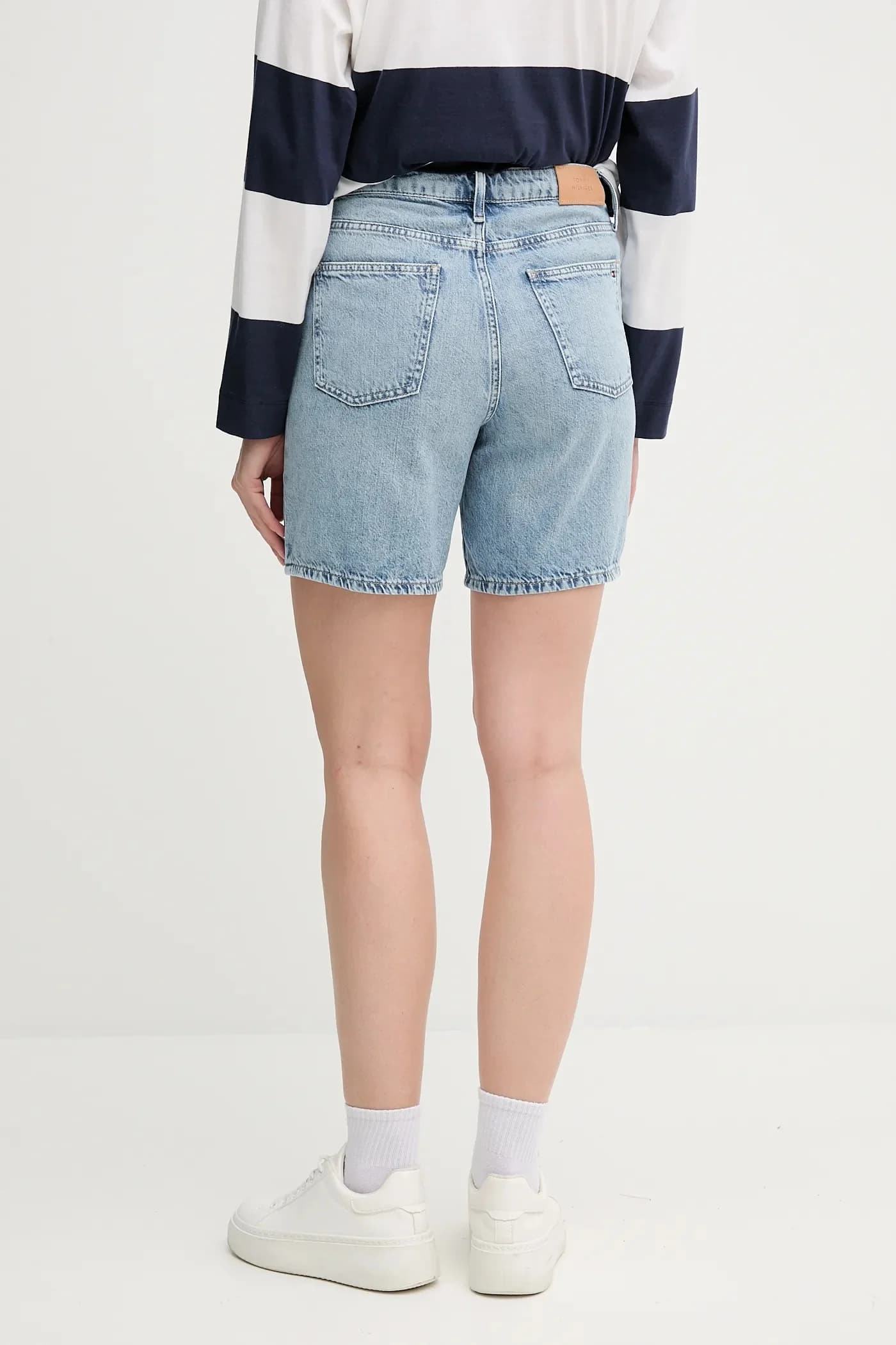 Хлопковые джинсовые шорты - фото 3