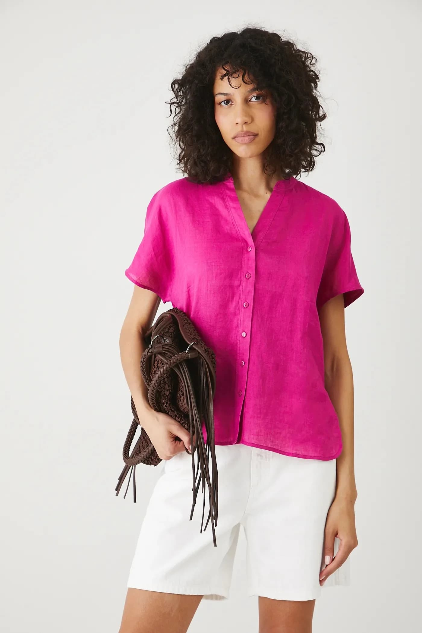 Хлопковые джинсовые шорты - фото 4