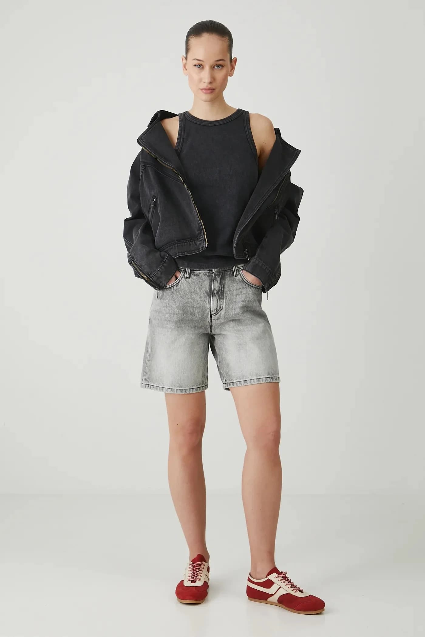 Хлопковые джинсовые шорты