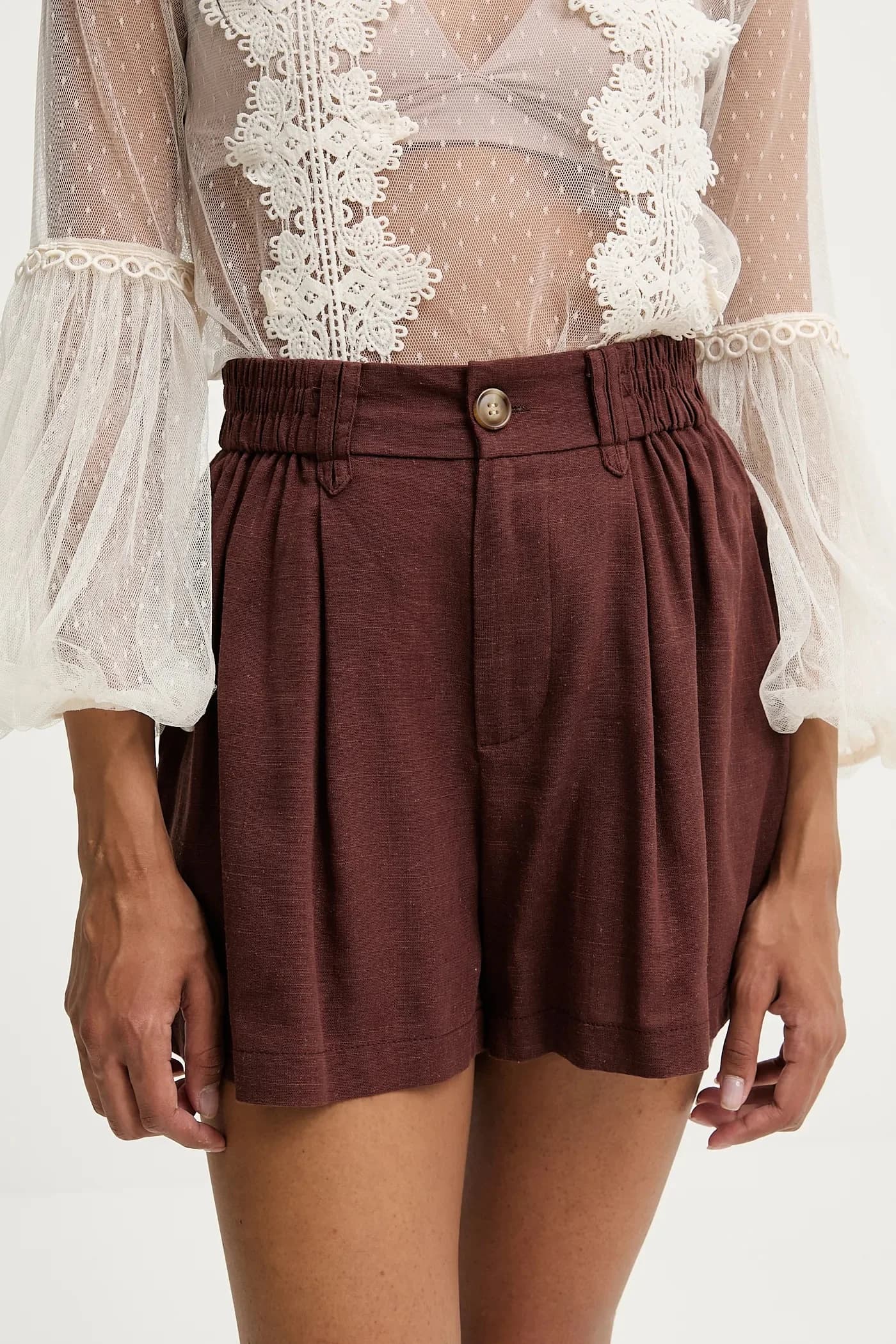 Шорты с льном