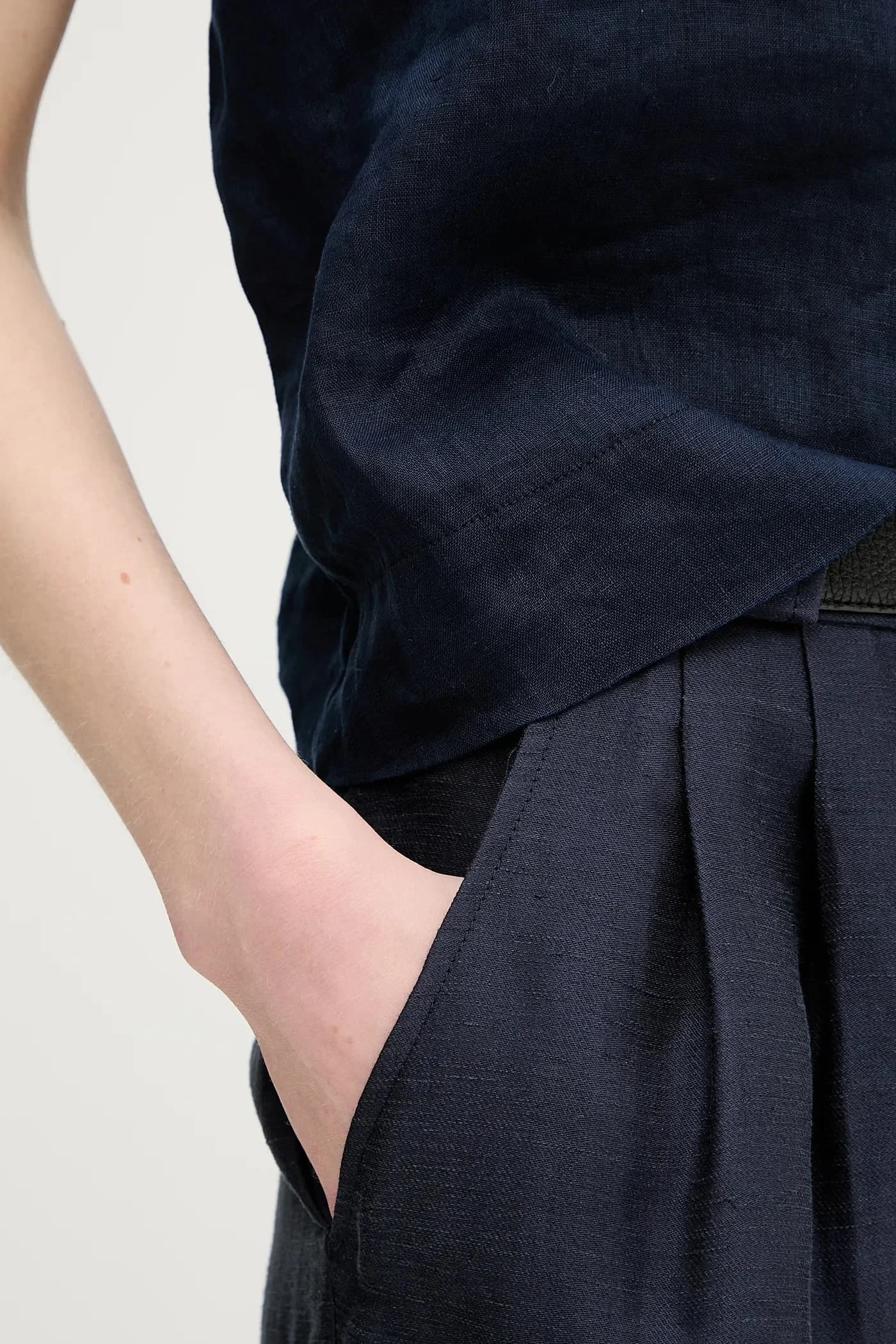 шорты SAVOUREUX из смесового льна - фото 4