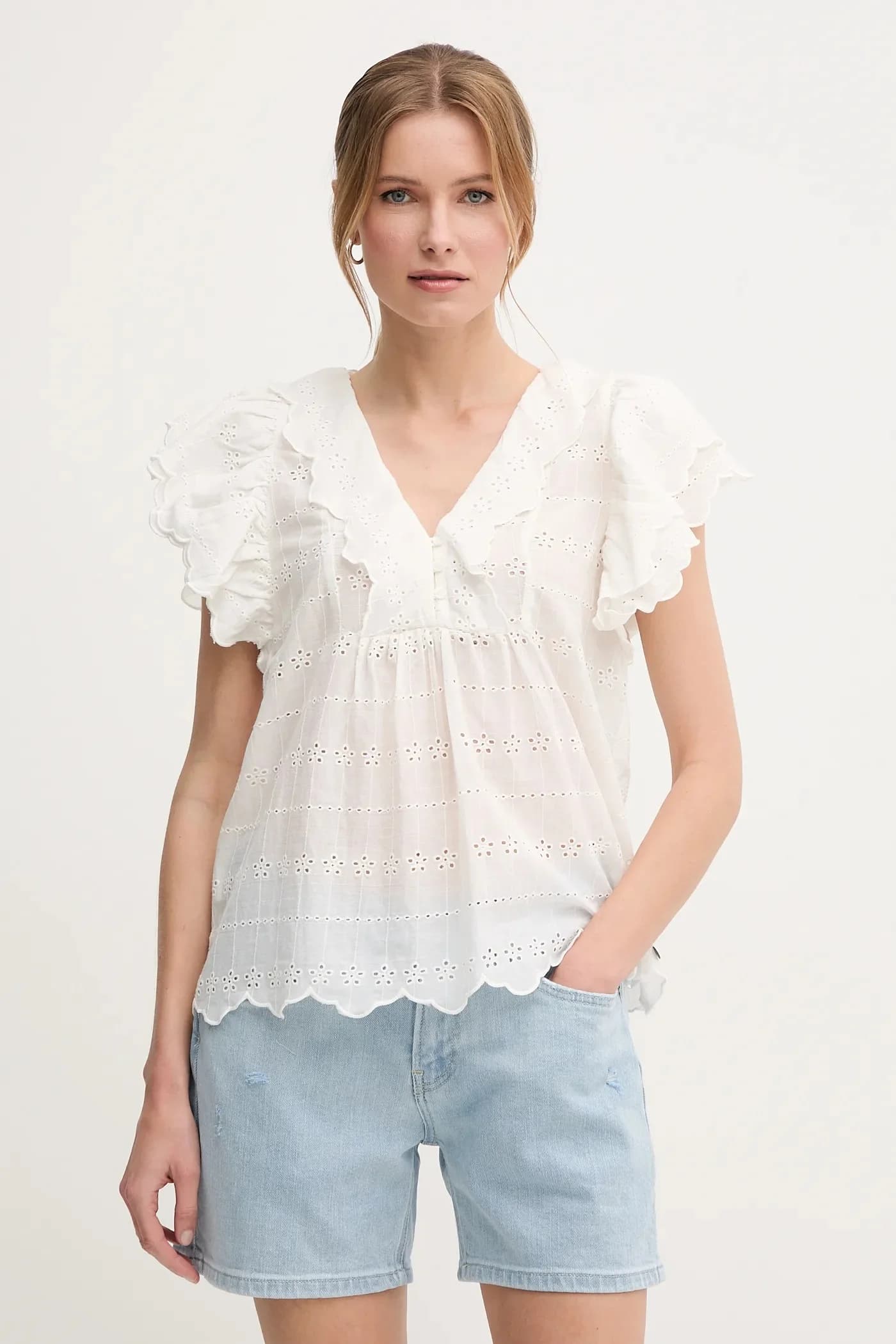 Джинсовые шорты REGULAR SHORT HW MABLE - фото 4