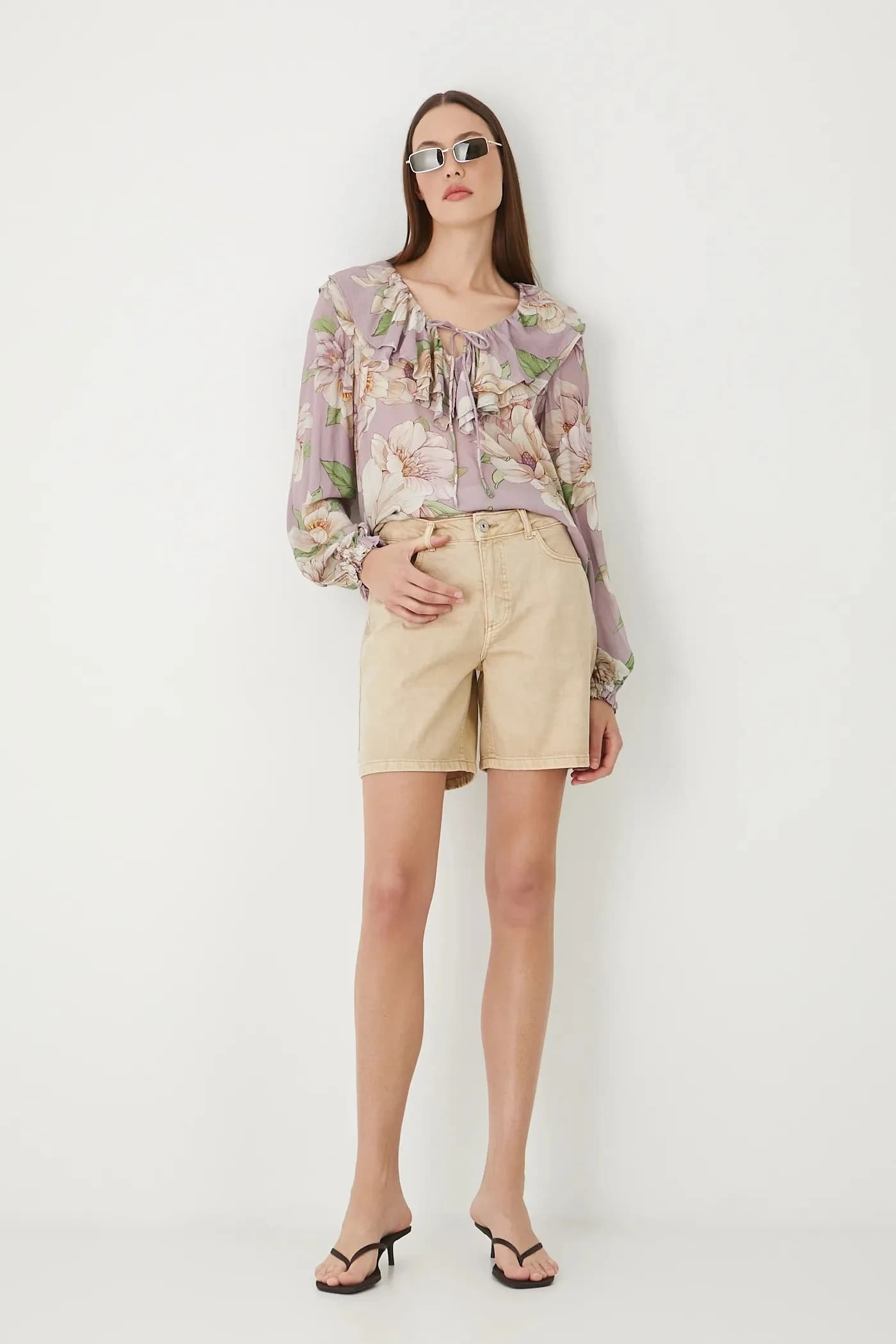 Хлопковые джинсовые шорты