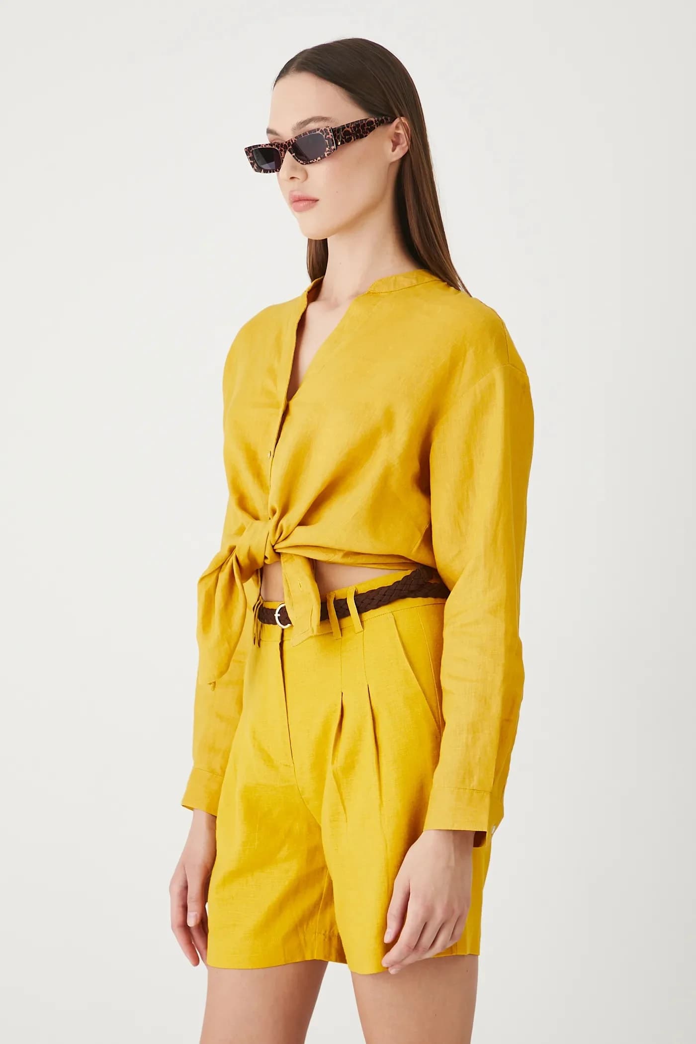 Льняные шорты - фото 4