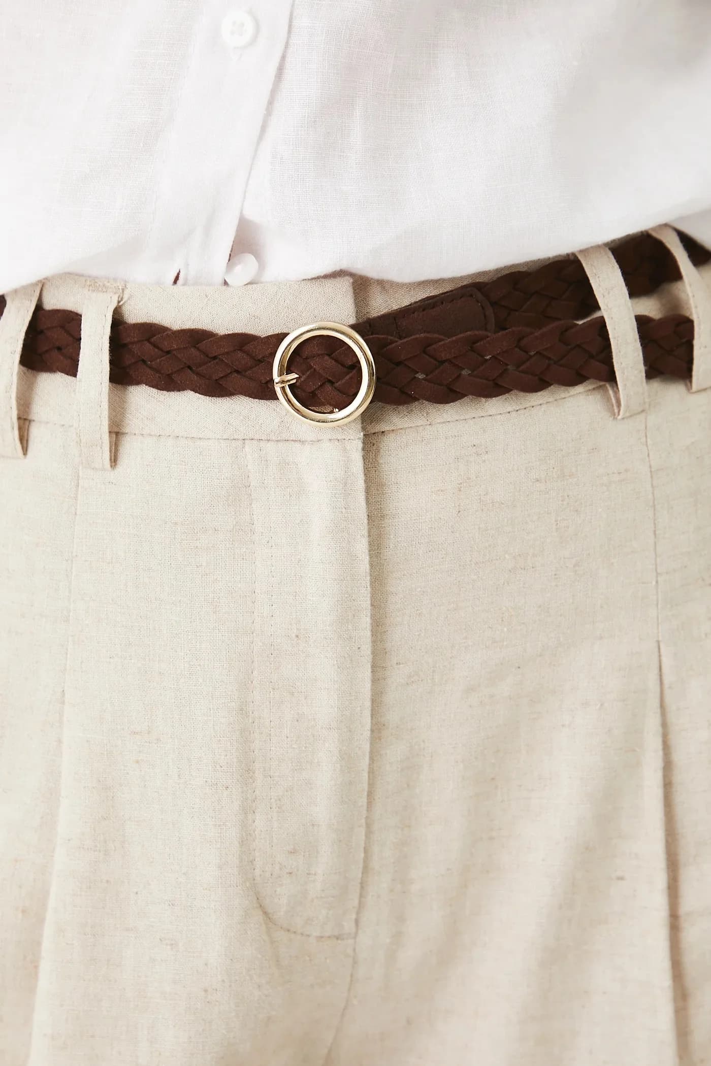 Льняные шорты - фото 4