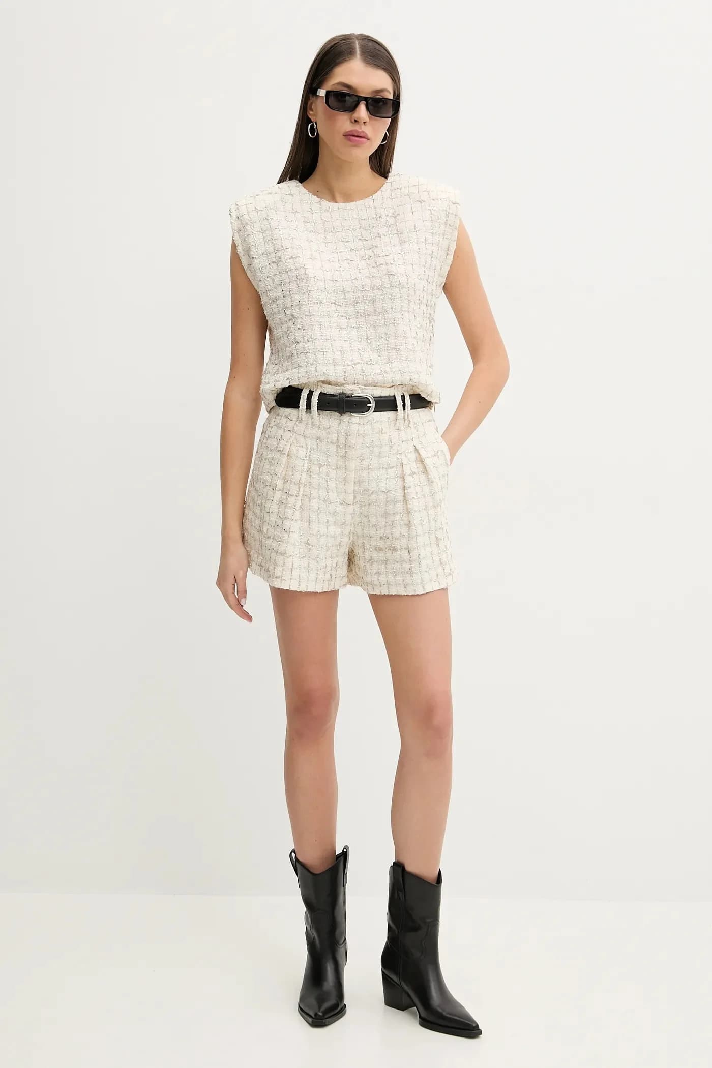 Шорты из смесового льна - фото 2