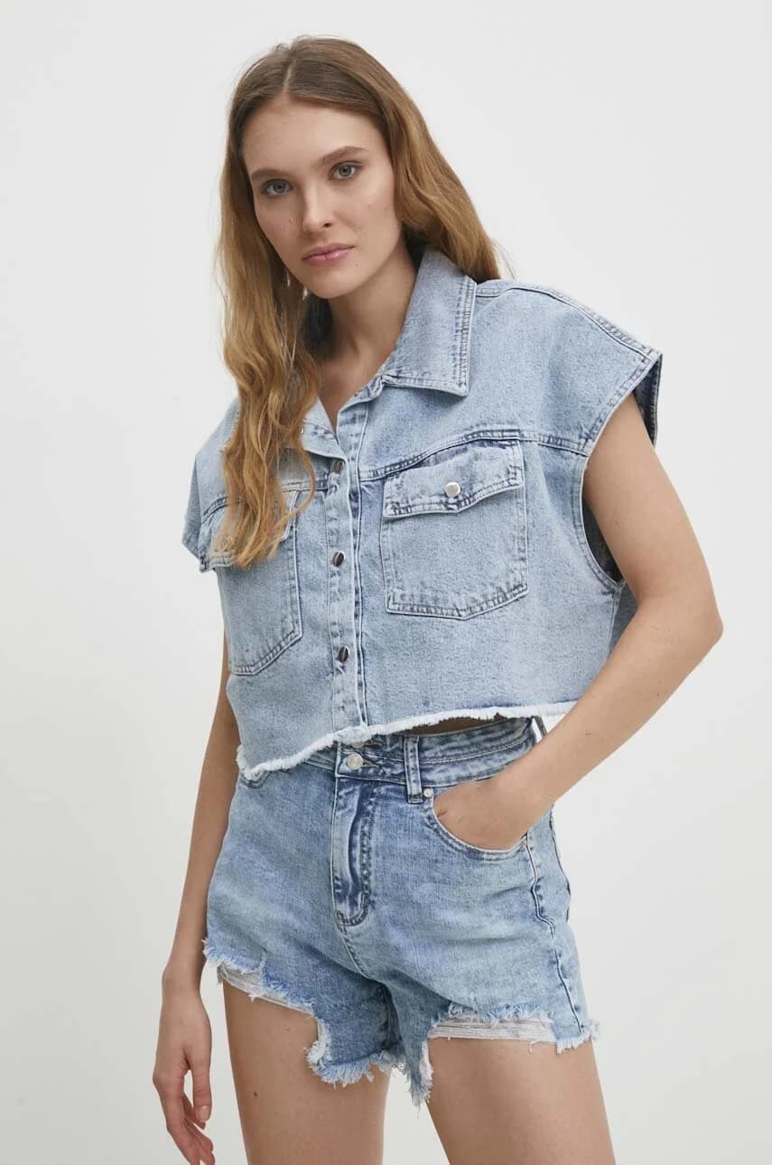 Джинсовые шорты - фото 4