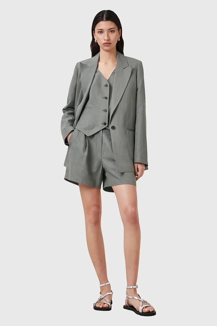 AVERIE шорты из смесового льна - фото 7