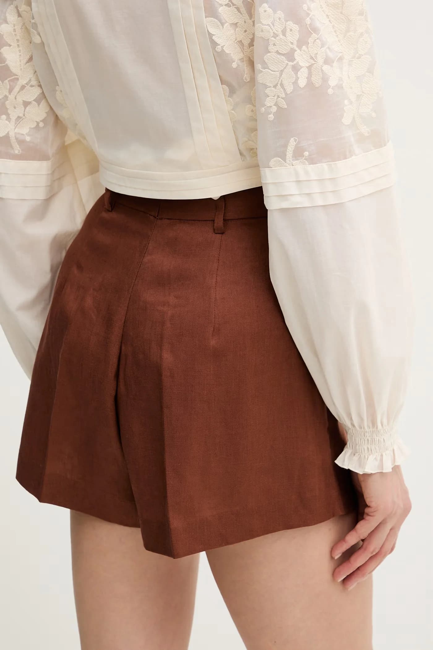 POSANE элегантные женские льняные шорты - фото 3