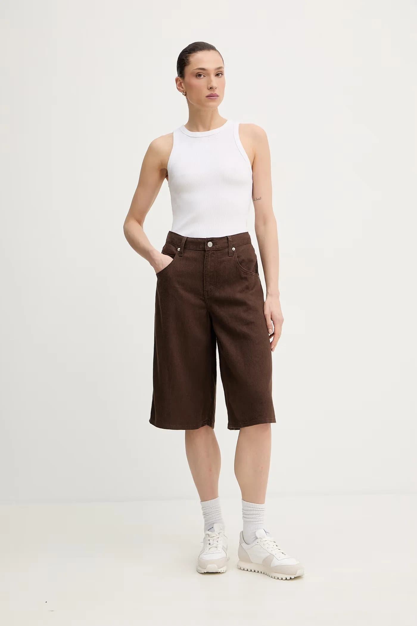 SUPER BAGGY LONG женские льняные шорты - фото 2