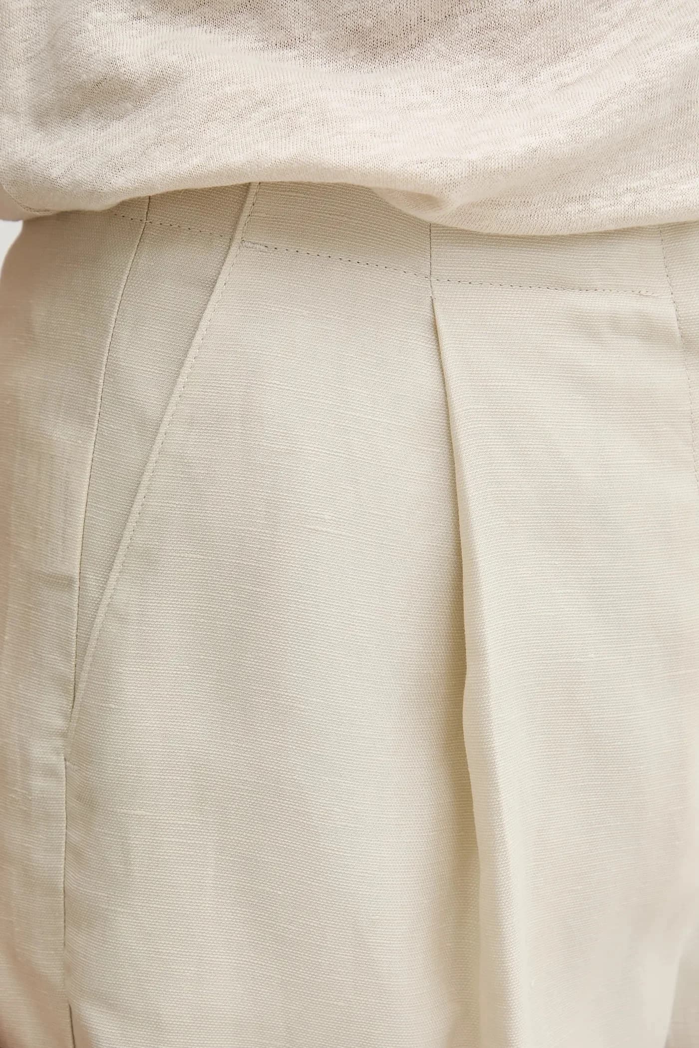 Шорты из смесового льна - фото 4