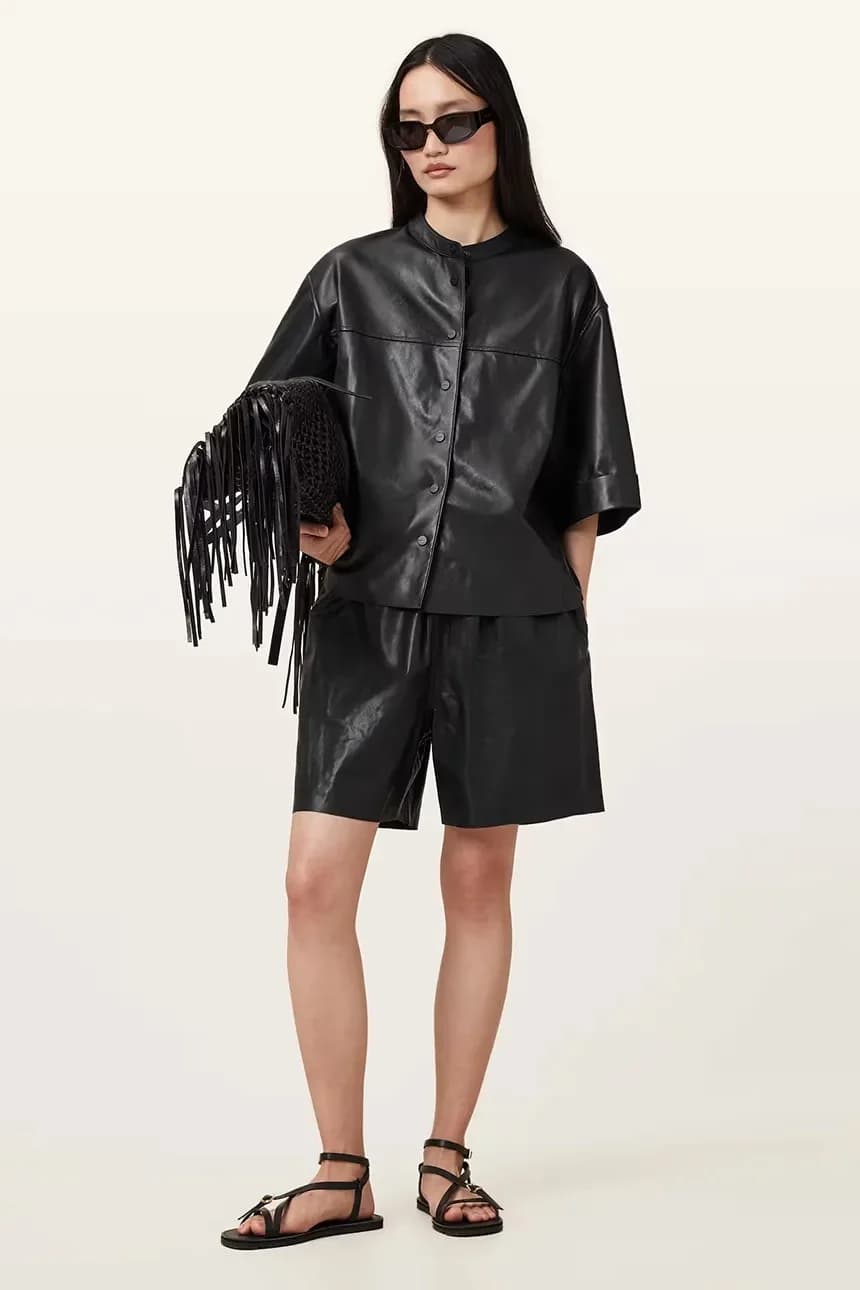 кожаные шорты ARLA - фото 7