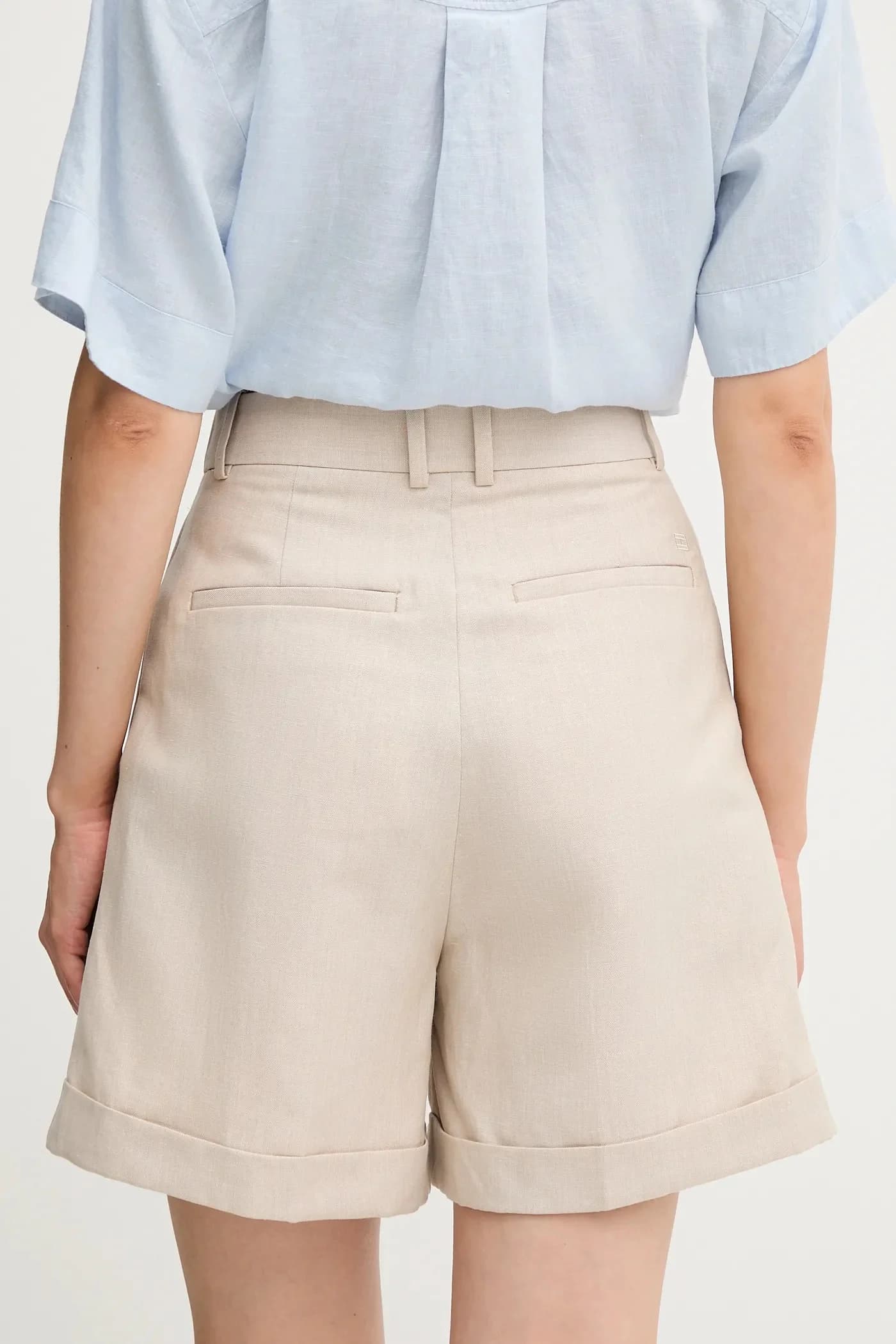 Шорты из смесового льна - фото 3