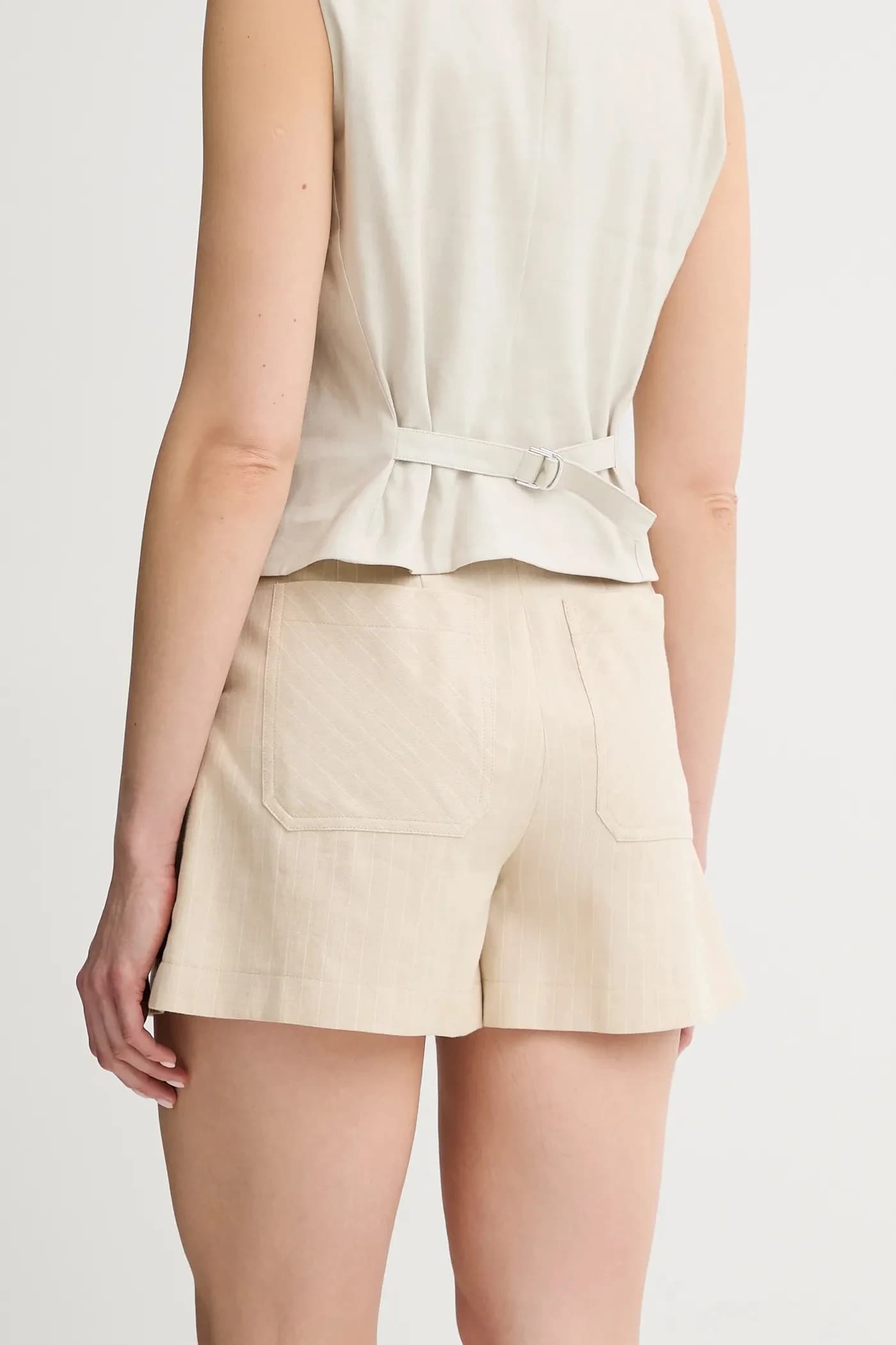 Шорты из смесового льна - фото 3