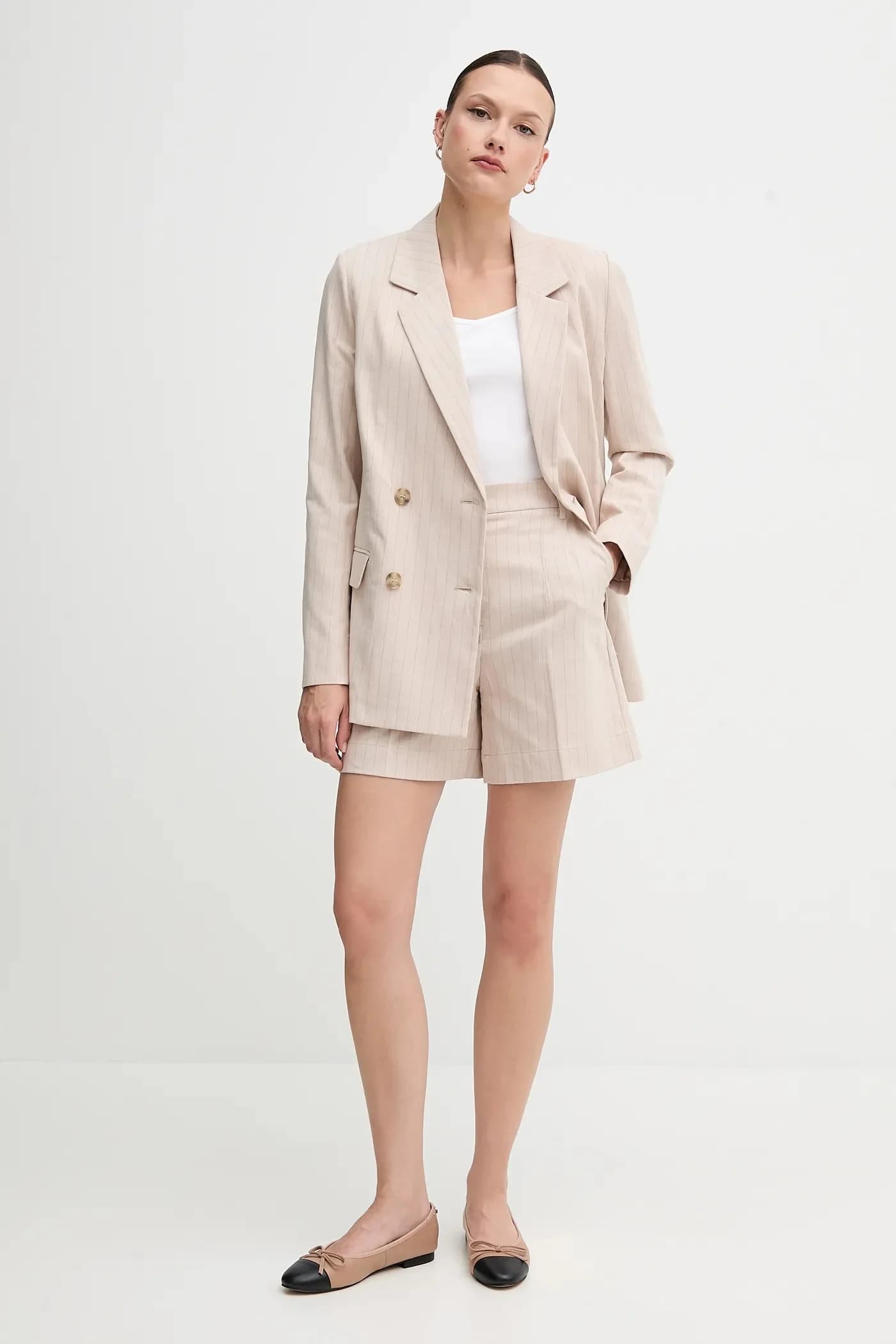 Шорты из смесового льна - фото 2