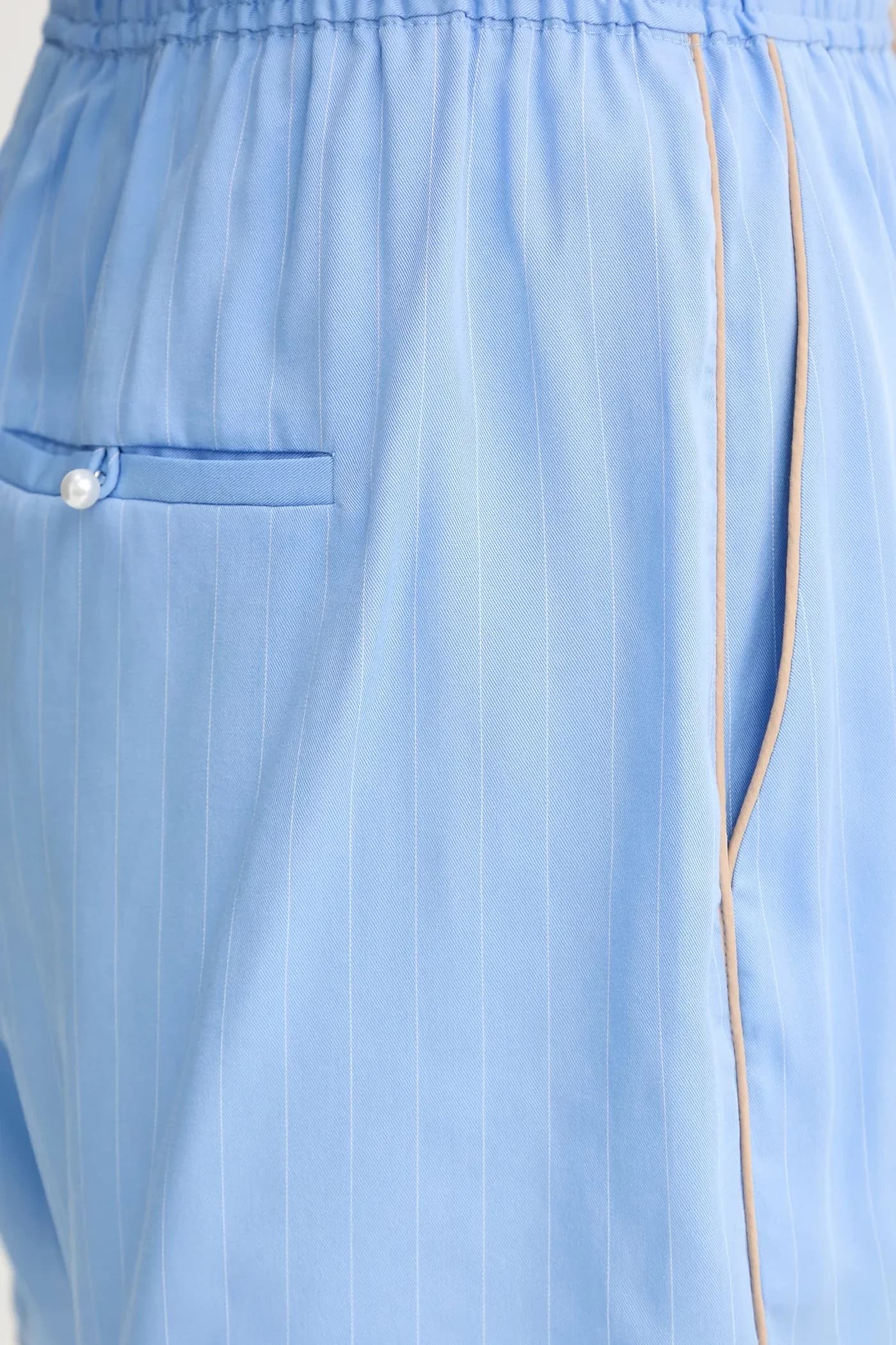 шорты UPPI из смесового льна - фото 4